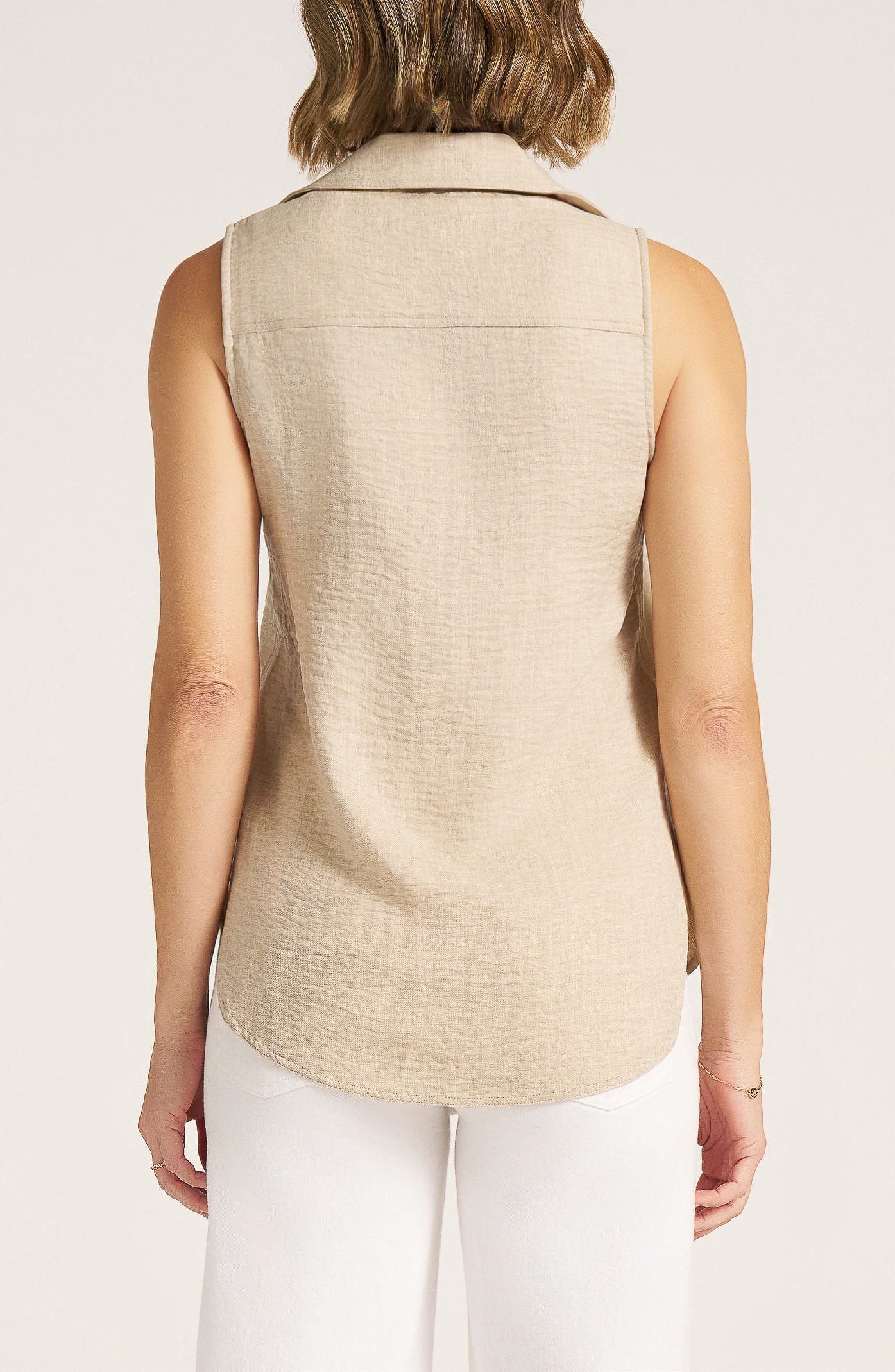 Euclid Sleeveless Button-Up Shirt - image 2
