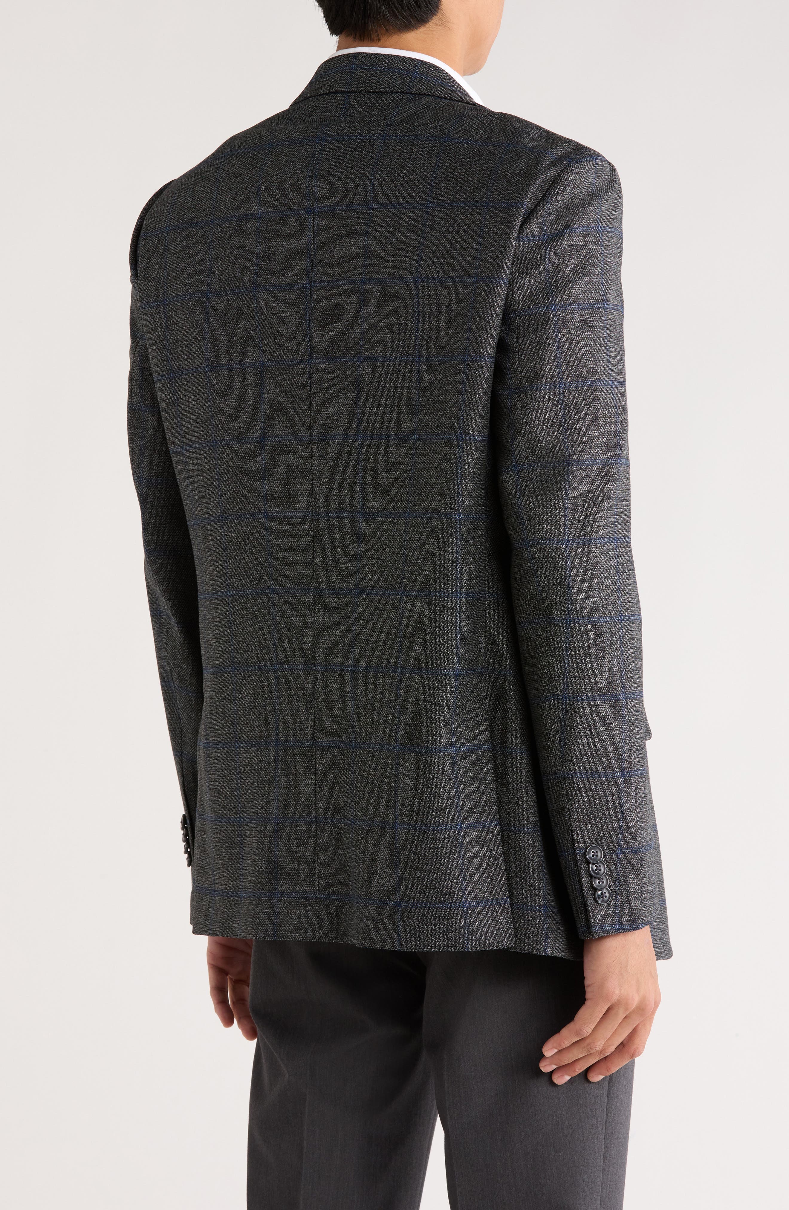 Plaid Two-Button Sport Coat - image 2