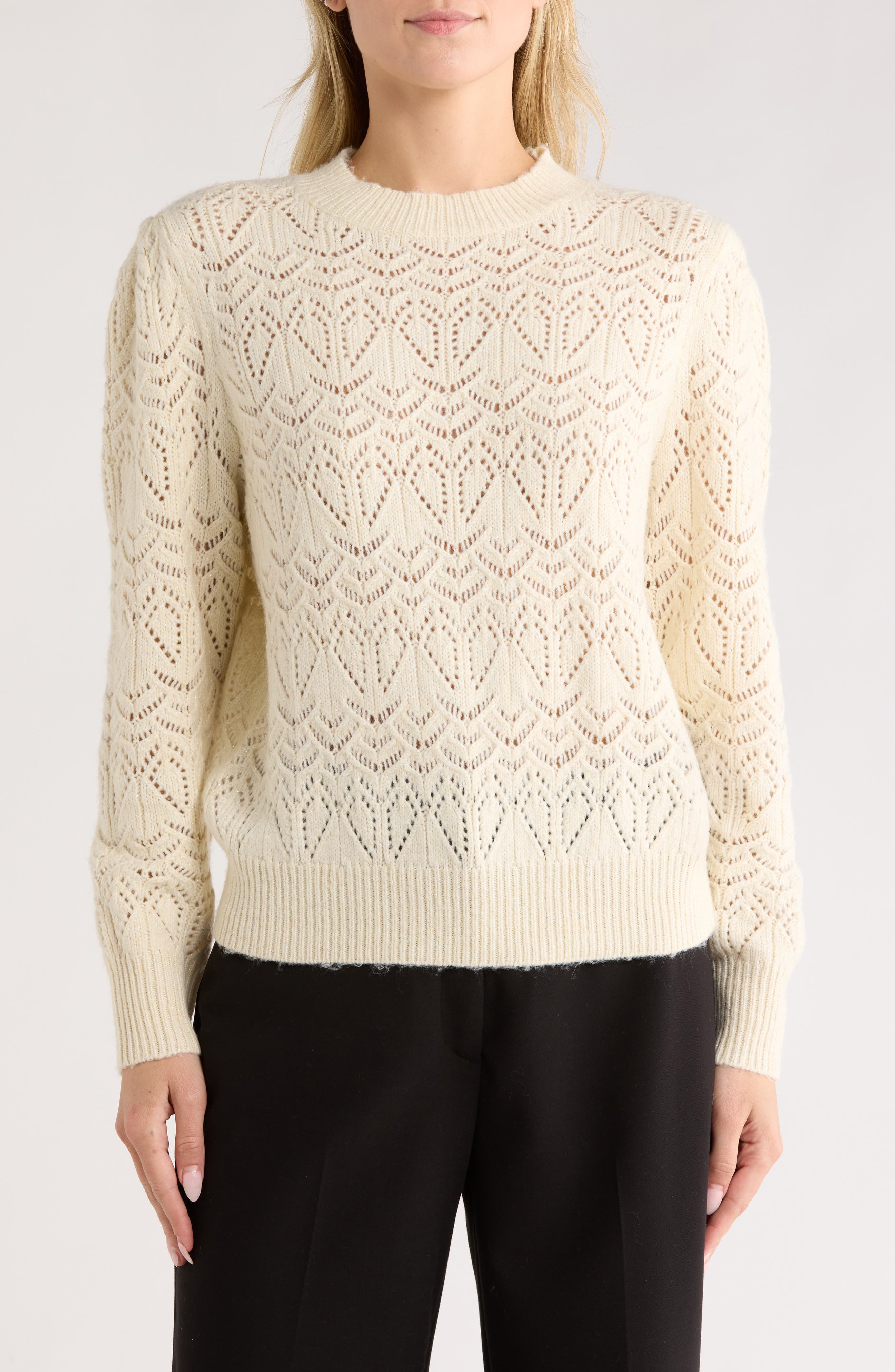 Sparklke Pointelle Stitch Sweater - image 3