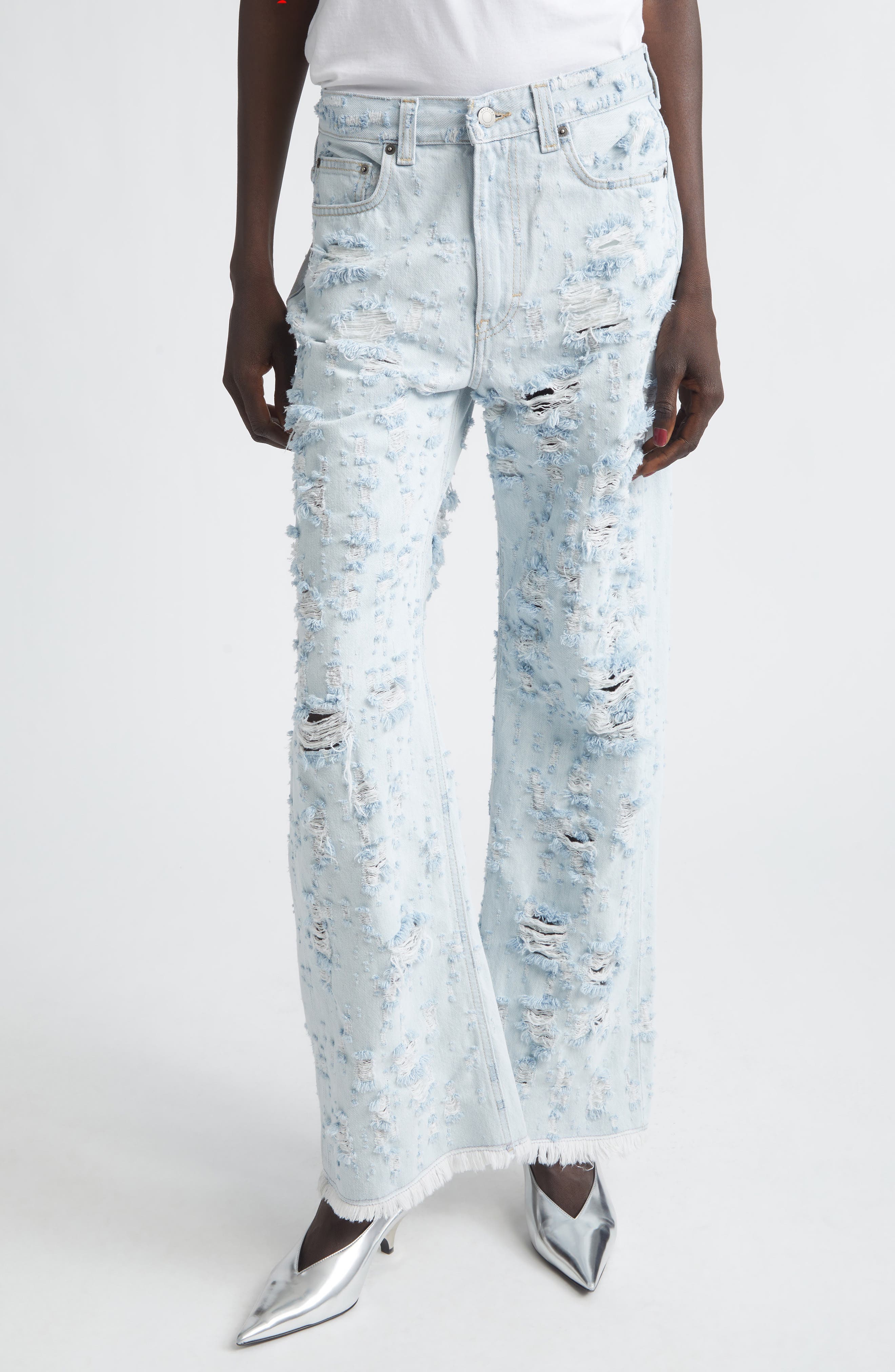 Winny Destroyed Wide Leg Jeans - image 1