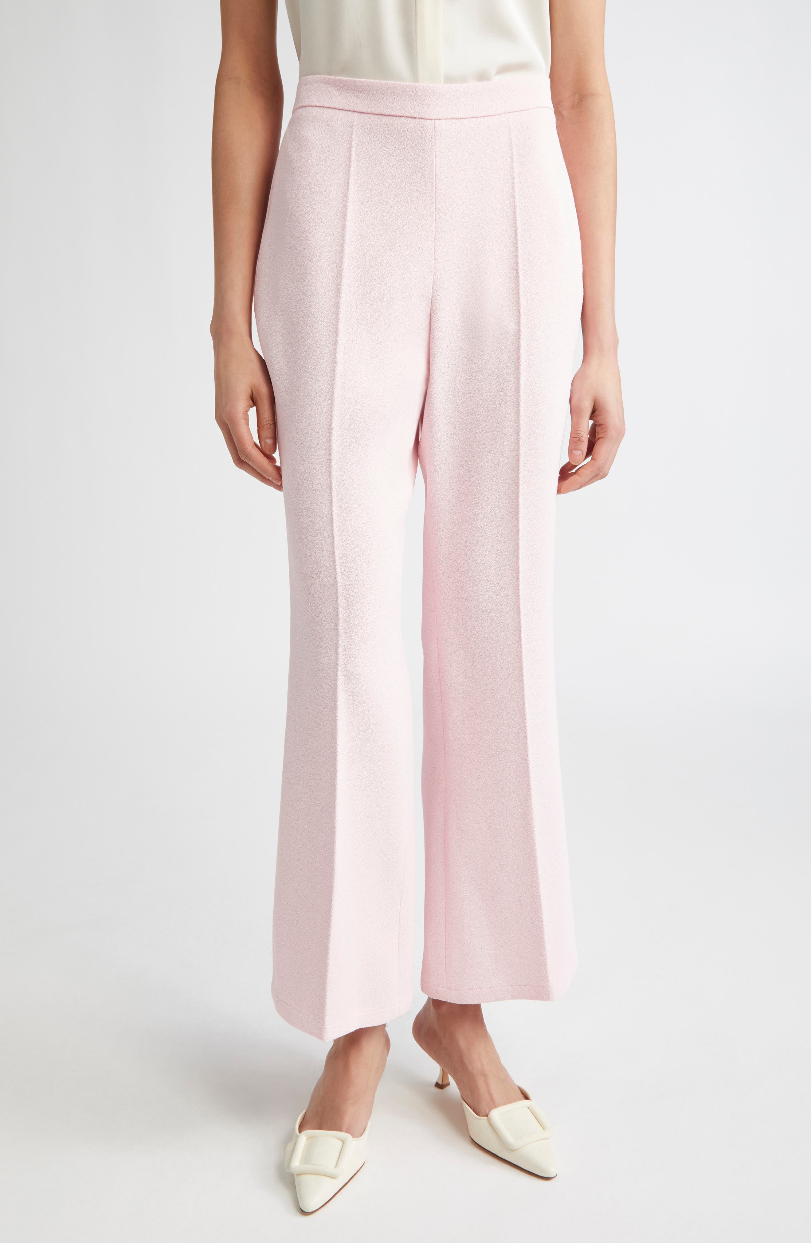 Crepe Flare Trousers - image 1