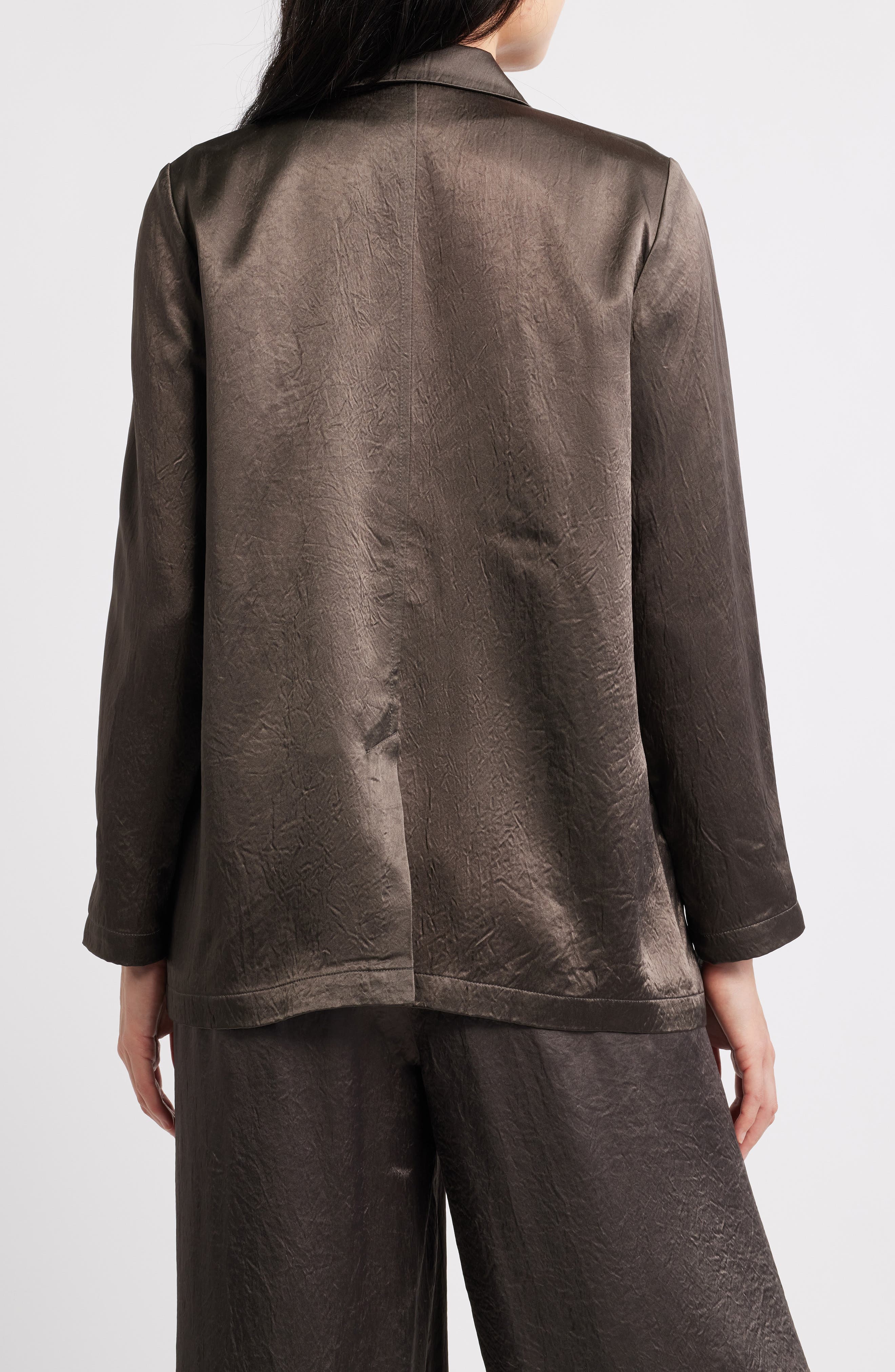 Crinkled Satin Blazer - image 2