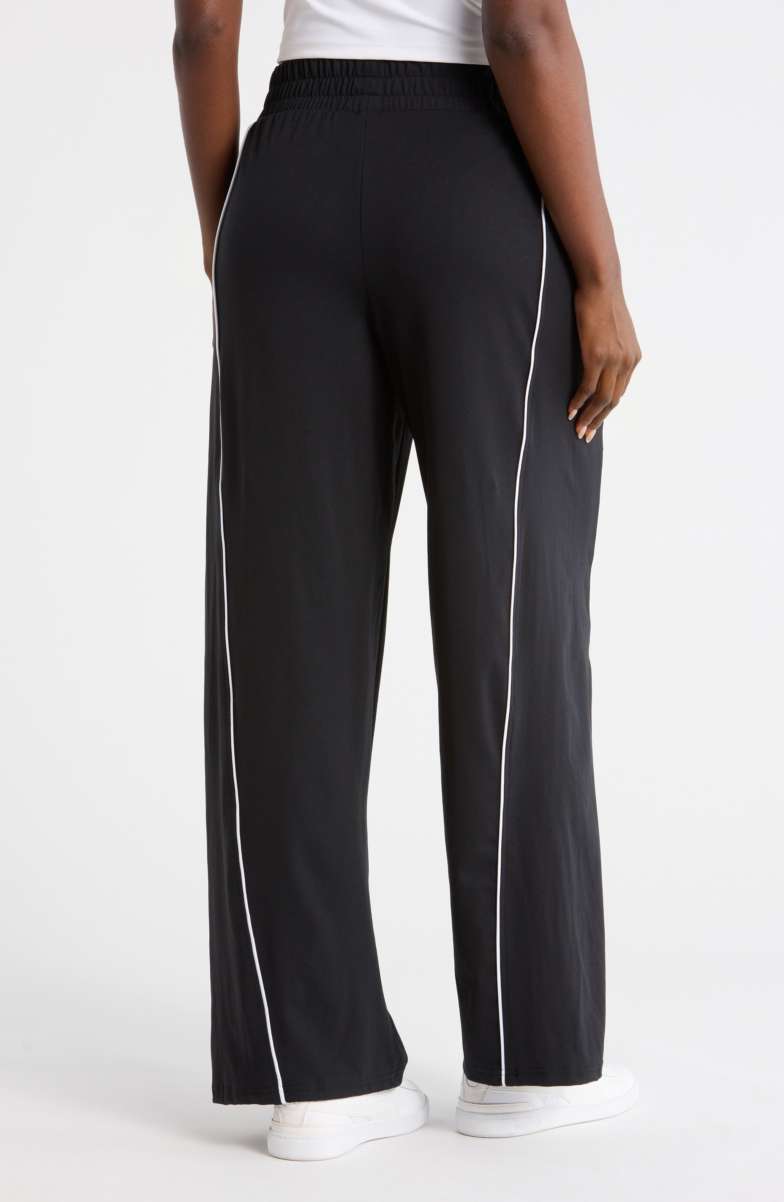 Luxe Contrast Piping Wide Leg Pants - image 2