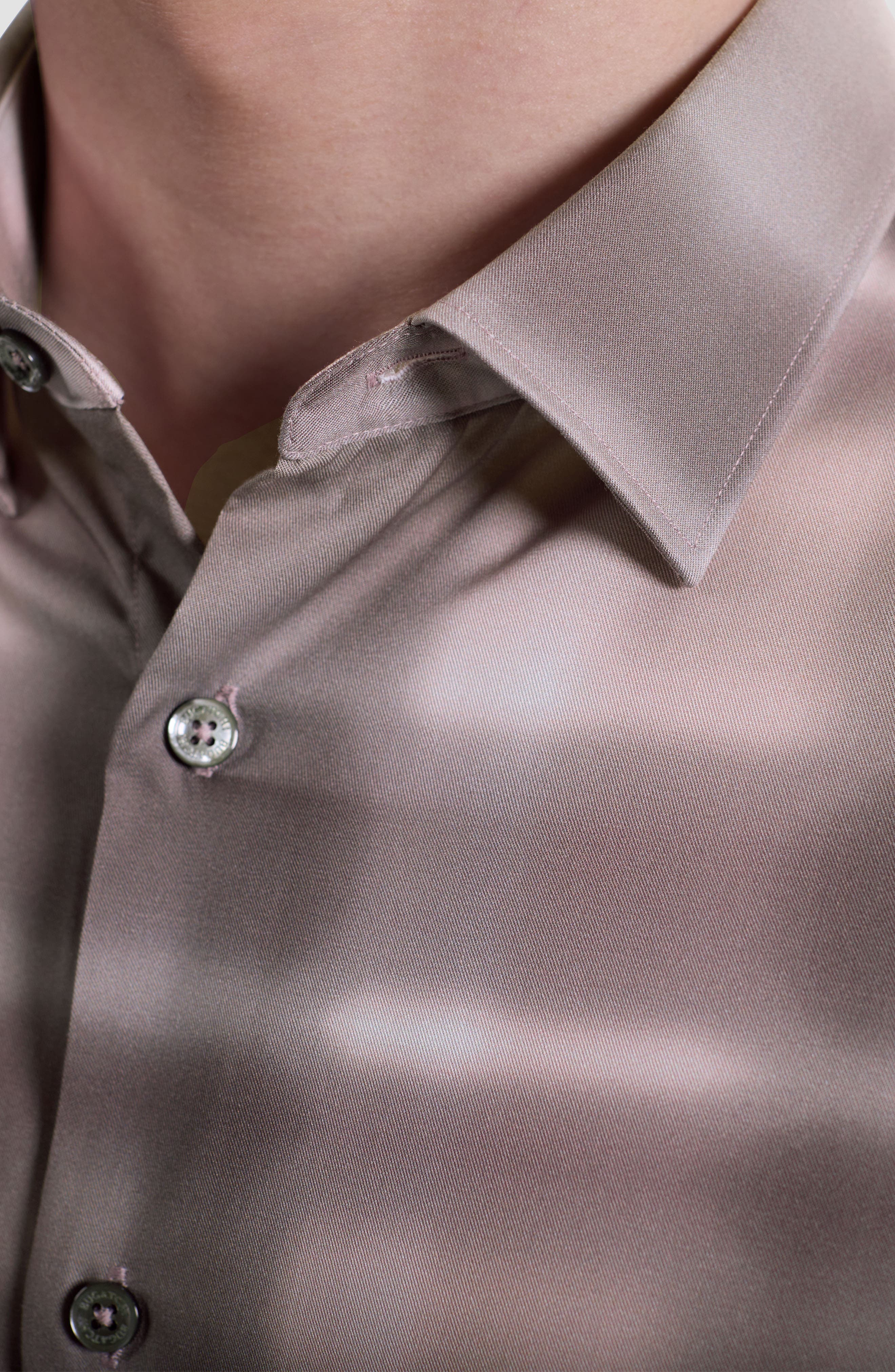 Julian Shaped Fit Abstract Check Lyocell Button-Up Shirt - image 2