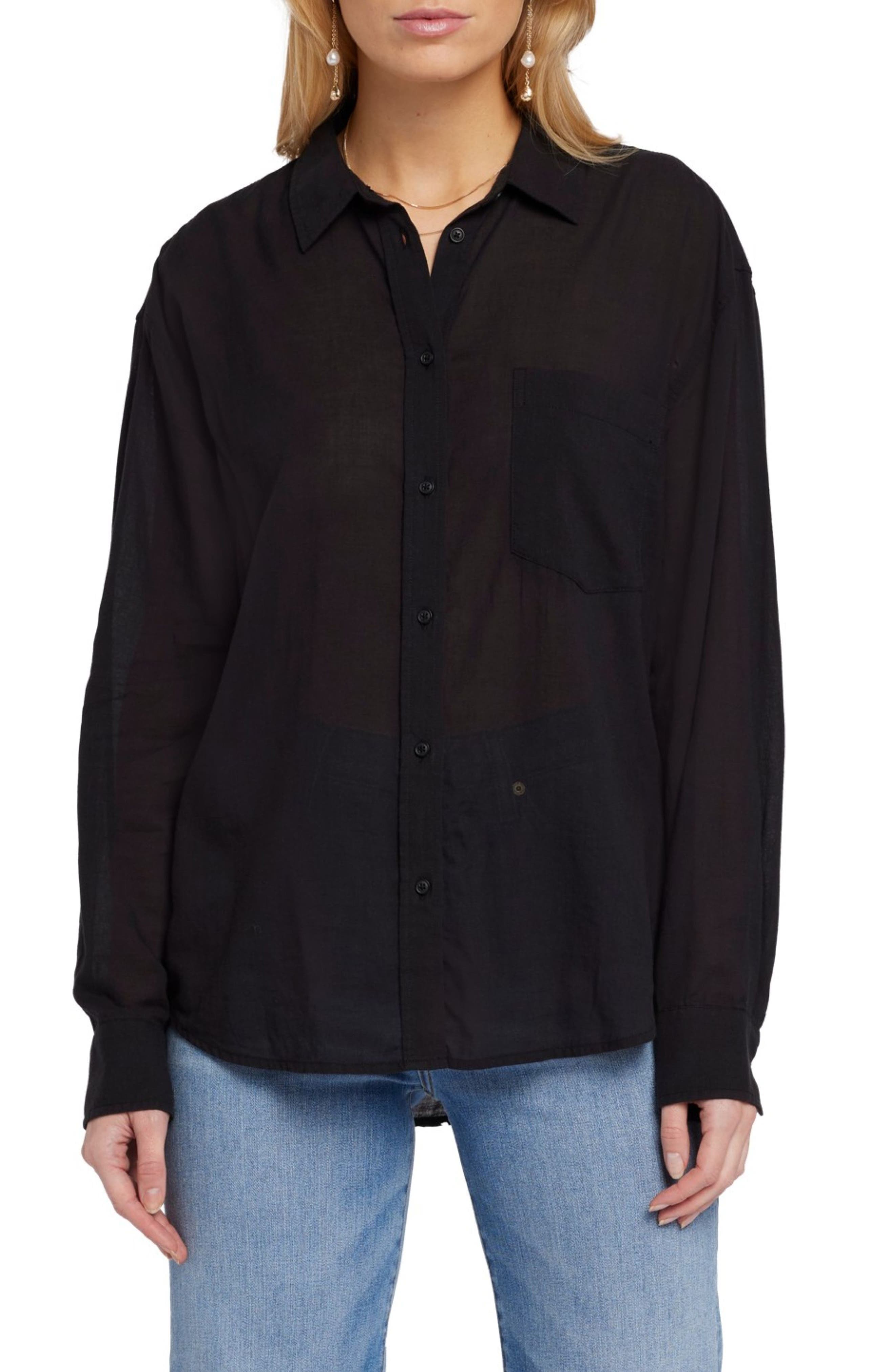 Voile Cotton Button-Down Shirt - image 1