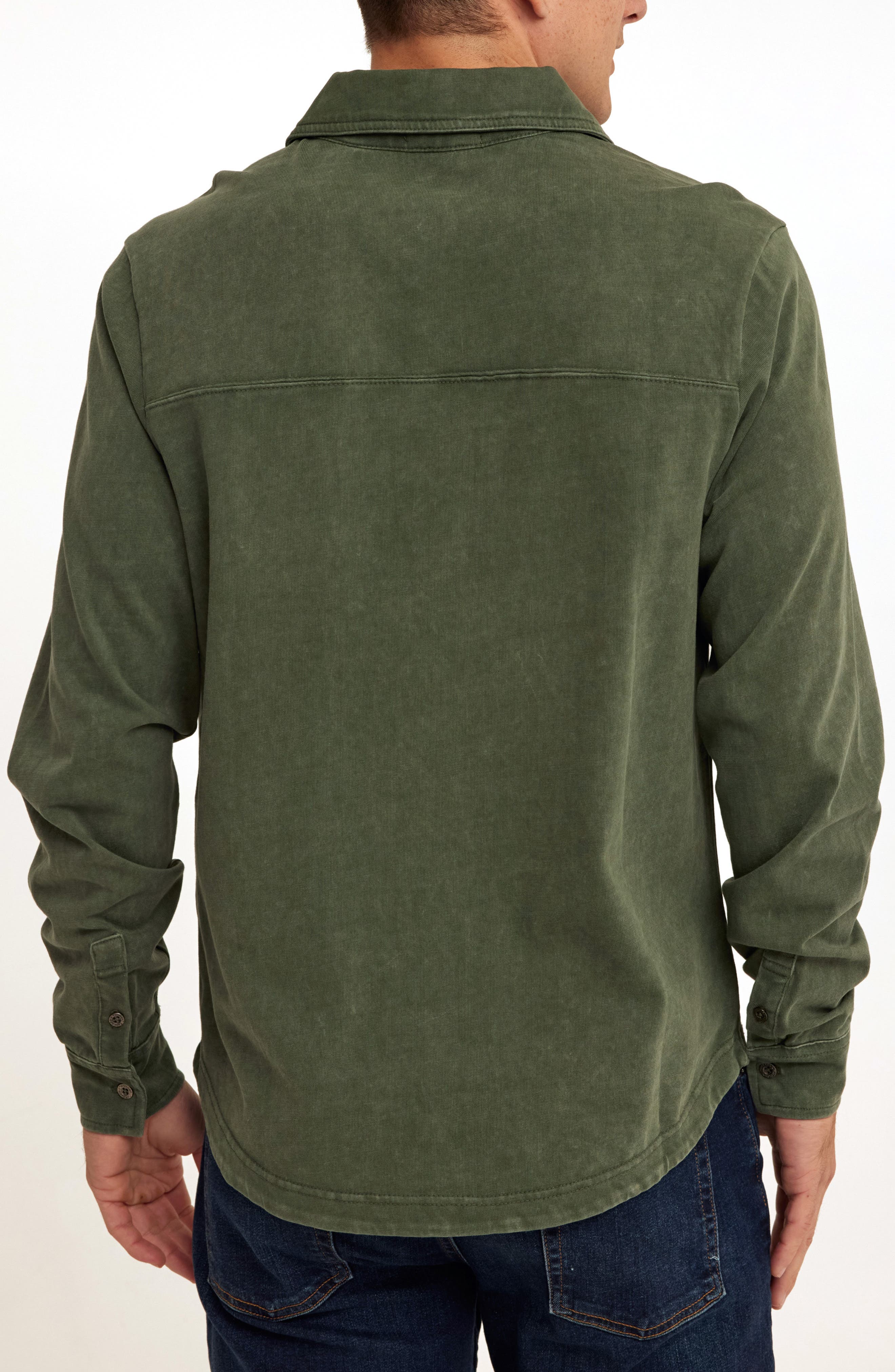 Dorain Mineral Wash Knit Button-Up Shirt - image 2