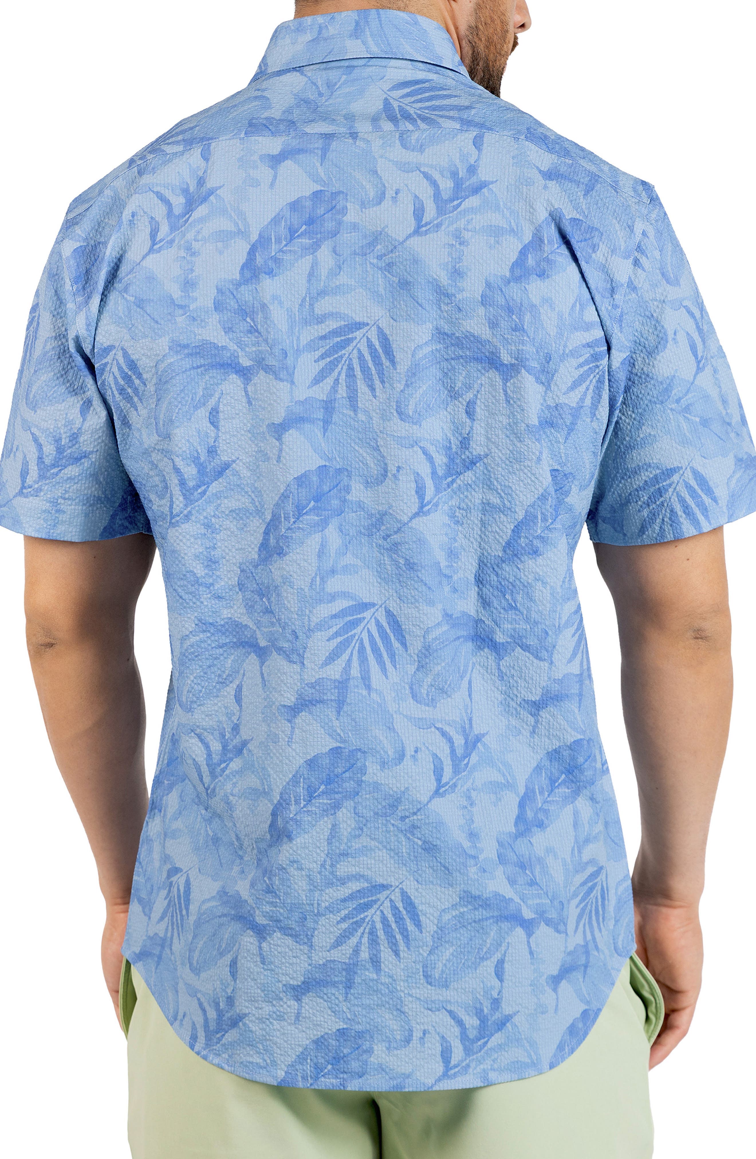 Tropical Leaves Short Sleeve Button-Up Shirt - image 4