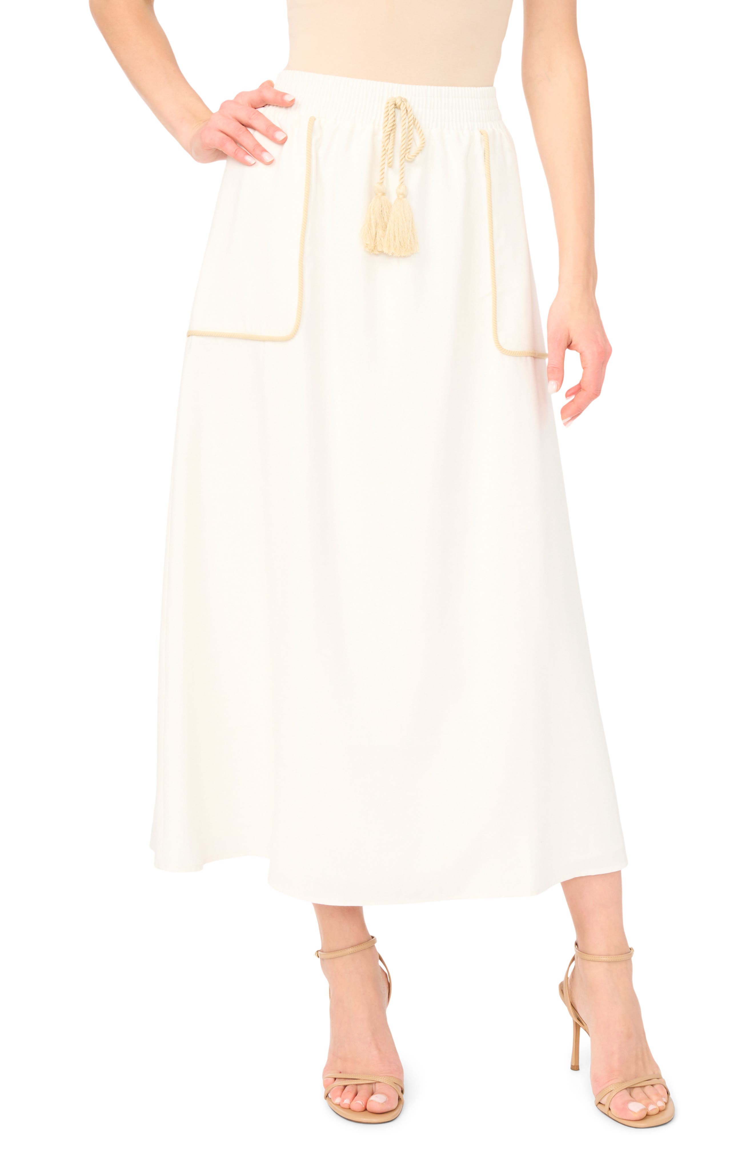 Rope Trim Maxi Skirt - image 1