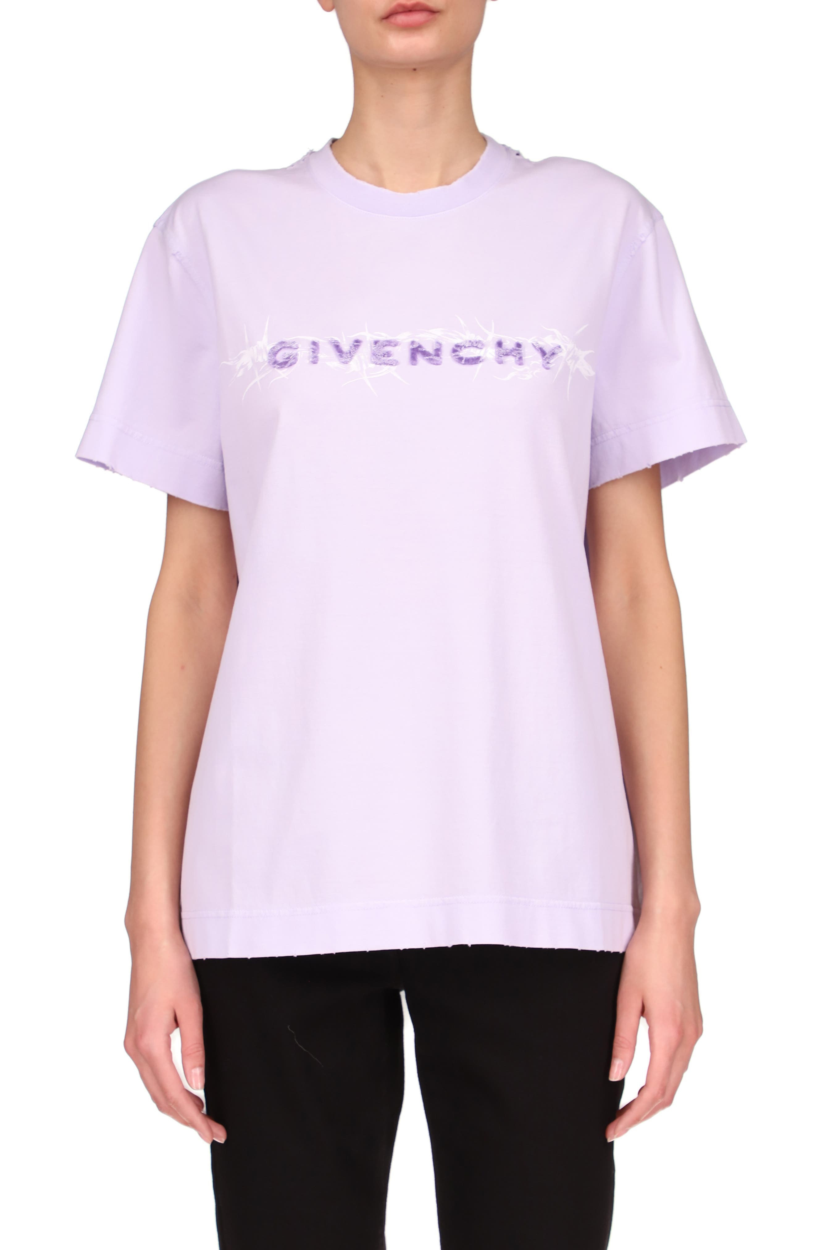 Barbed Wire Logo Distressed Cotton Graphic Tee - image 1