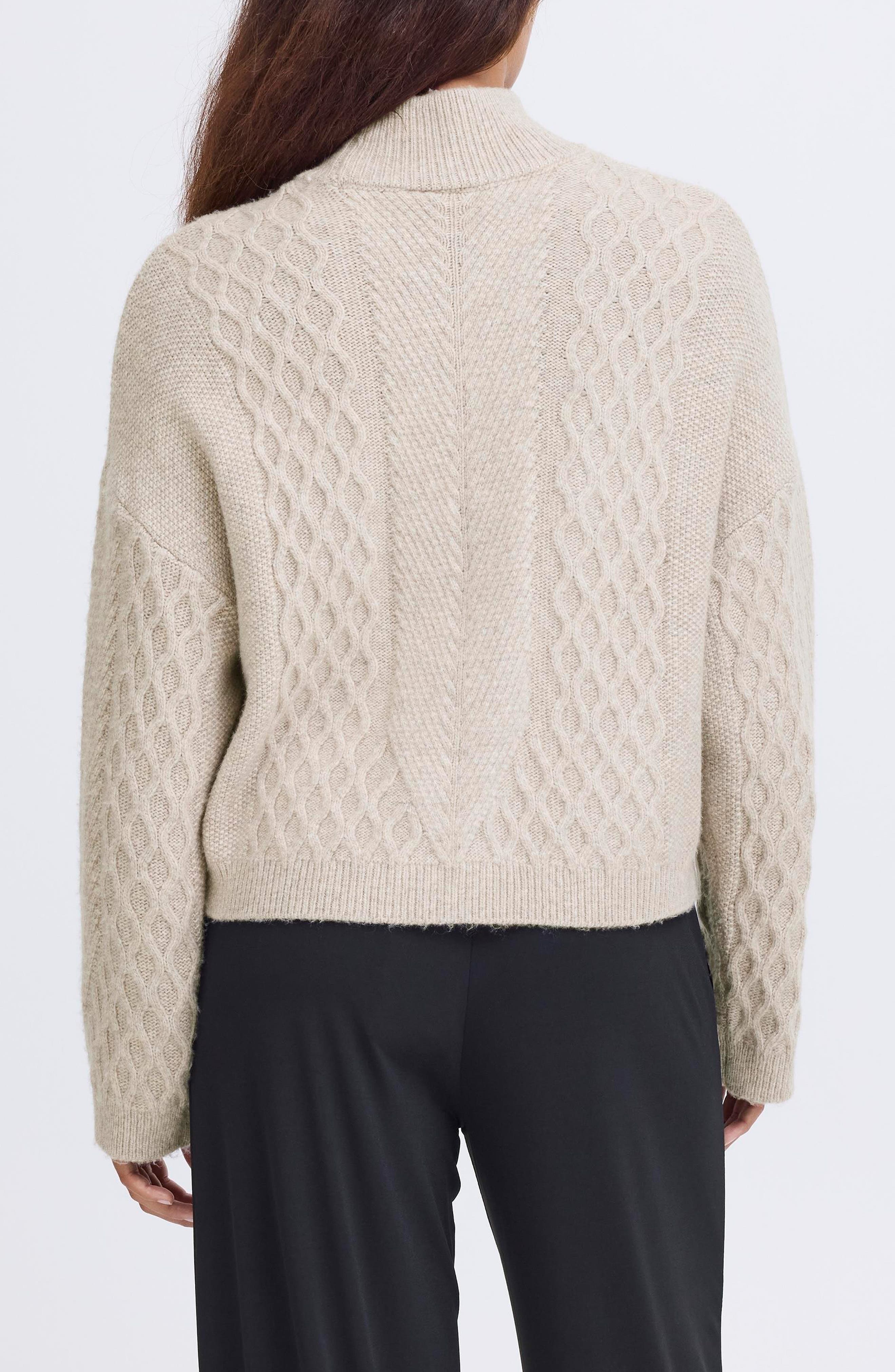 Knit Mock Neck Sweater - image 2