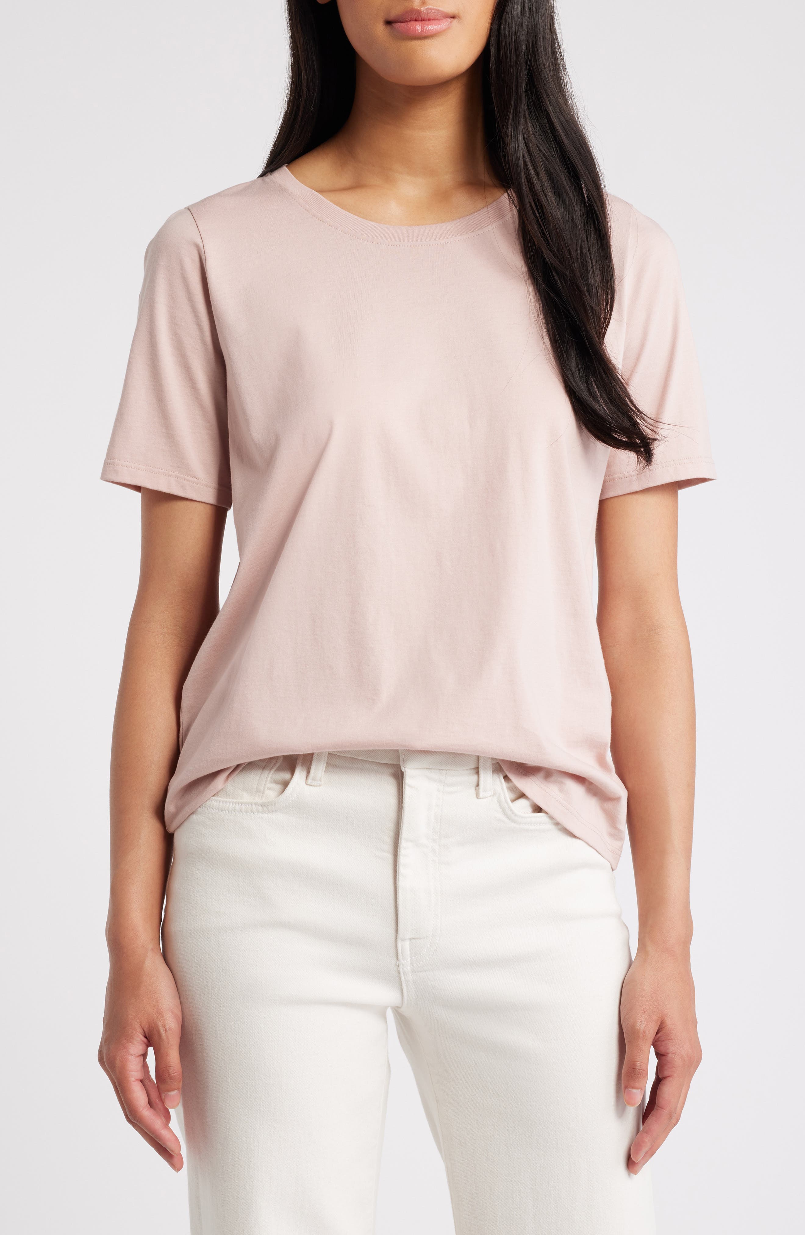 Crewneck Organic Cotton Jersey Top - image 1