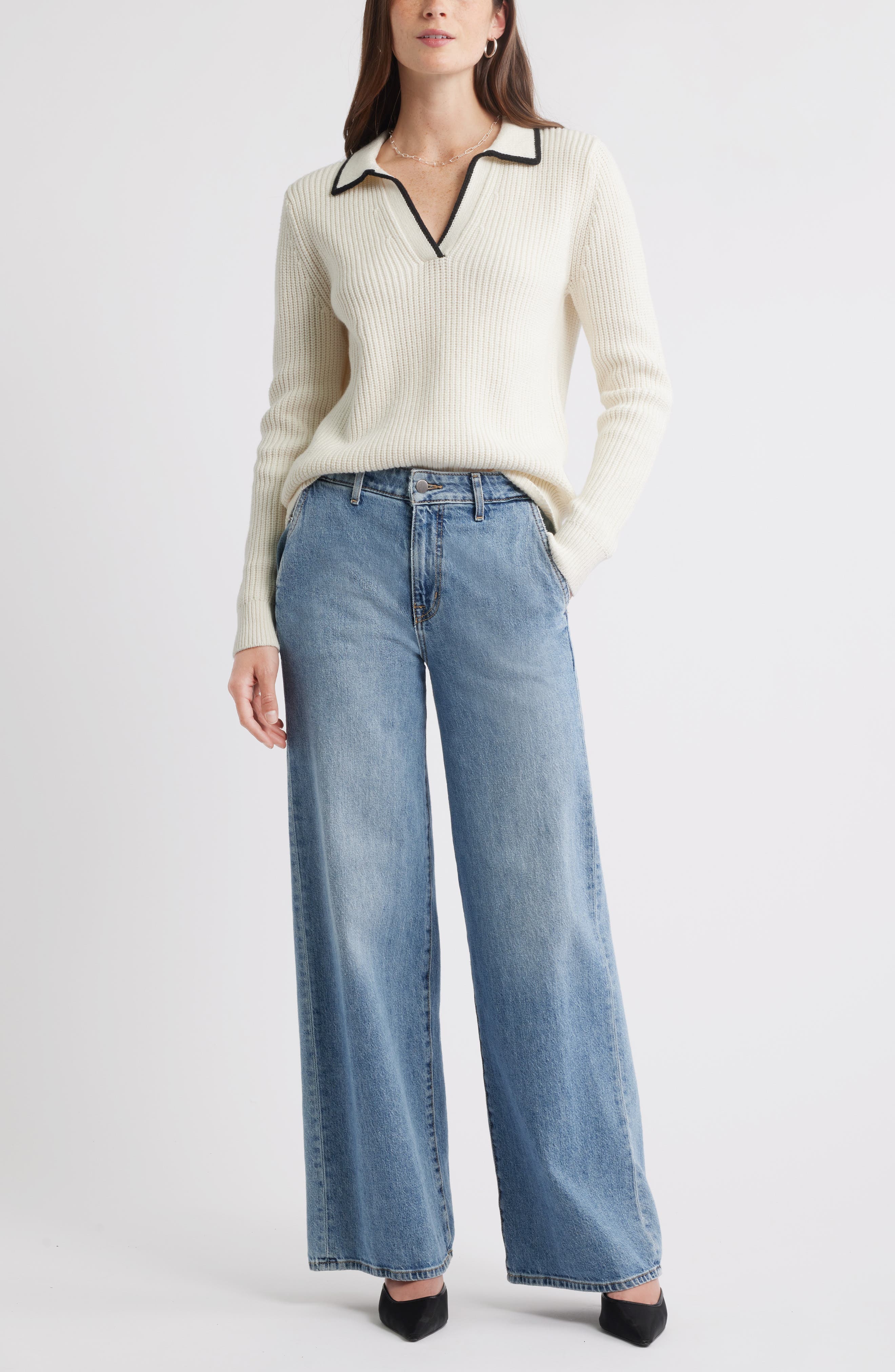 Johnny Collar Cotton & Wool Sweater - image 2