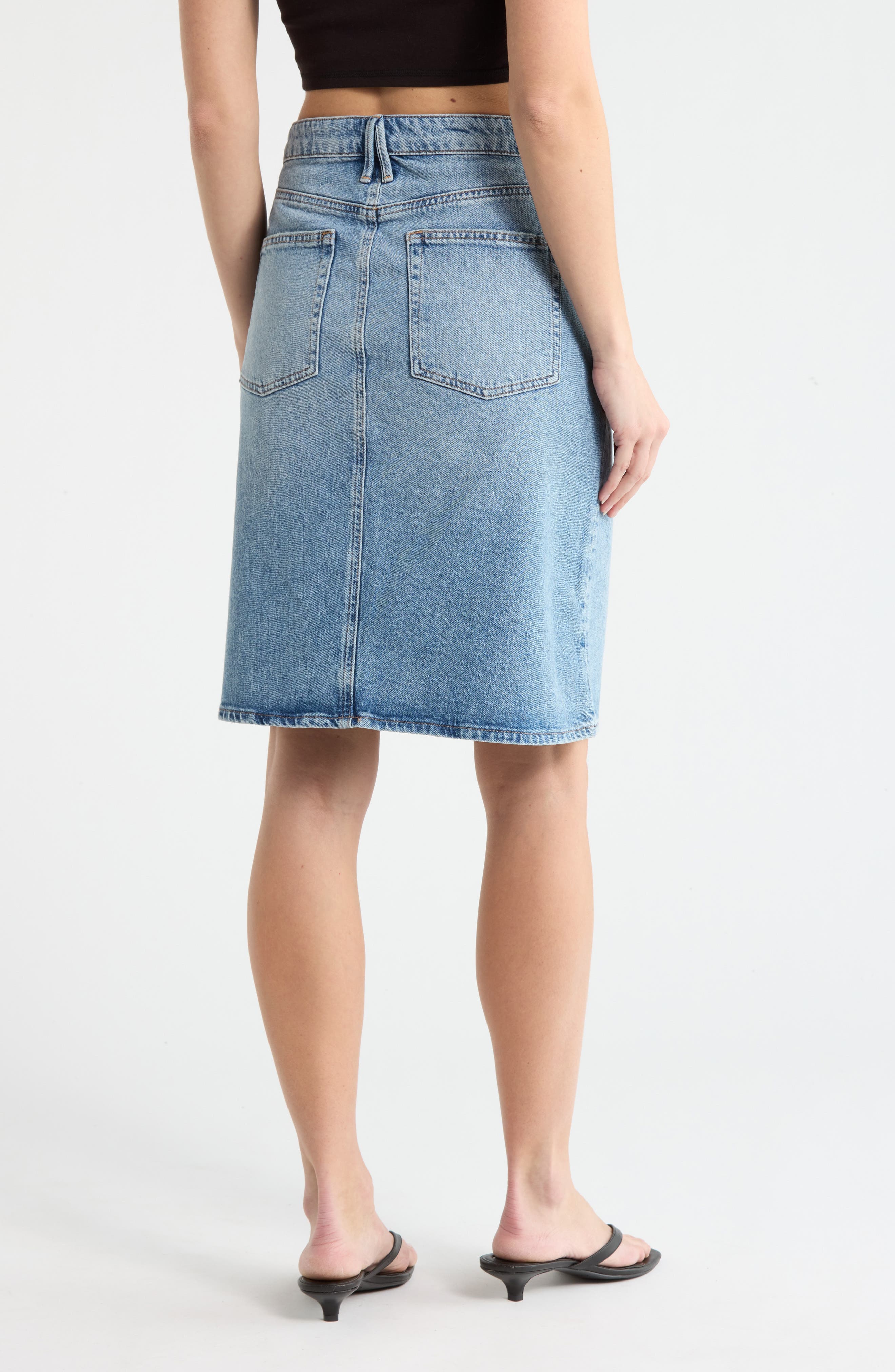 Good '90s Denim Midi Skirt - image 2