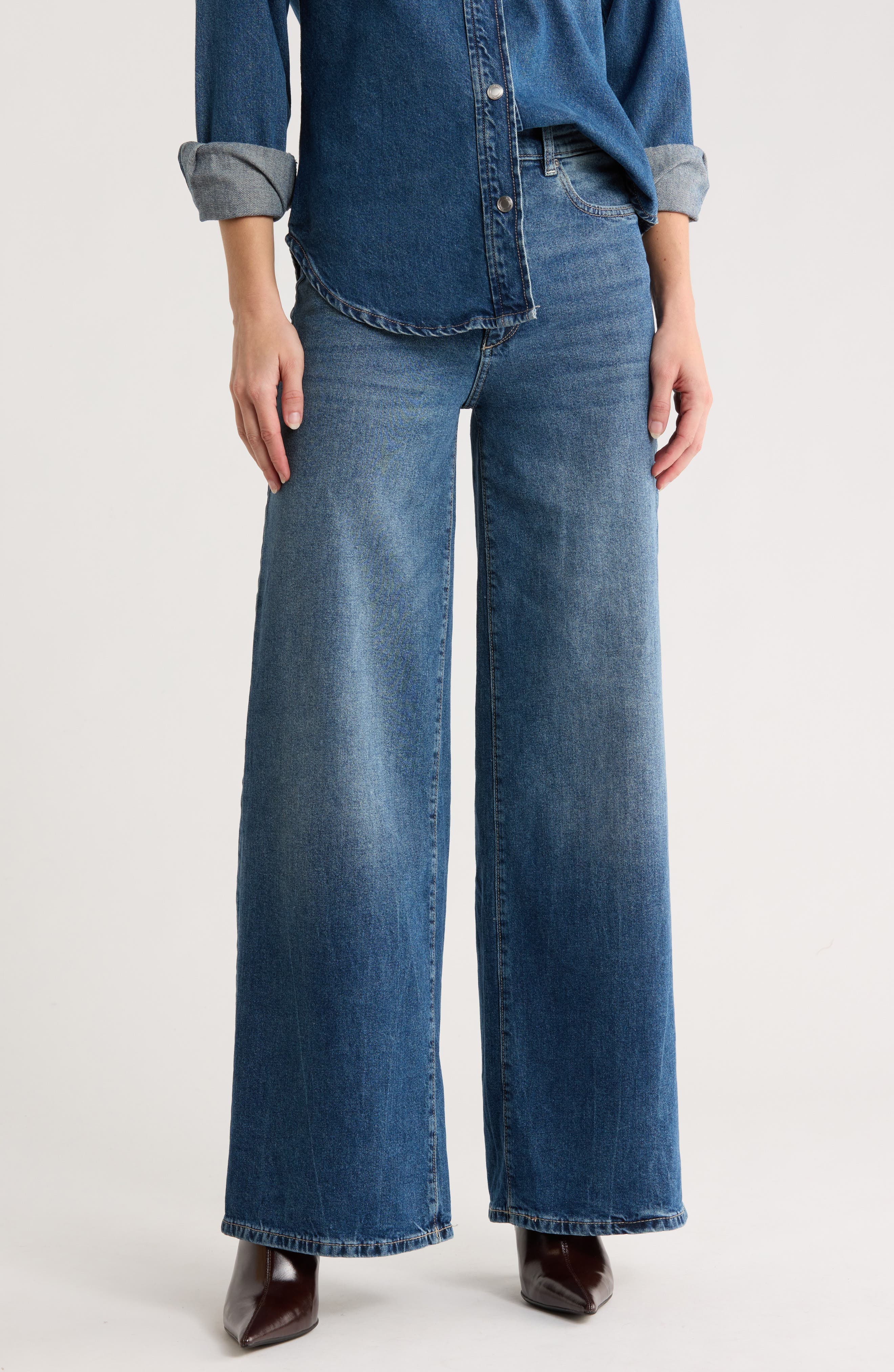 Hepburn High Waist Wide Leg Jeans - image 1