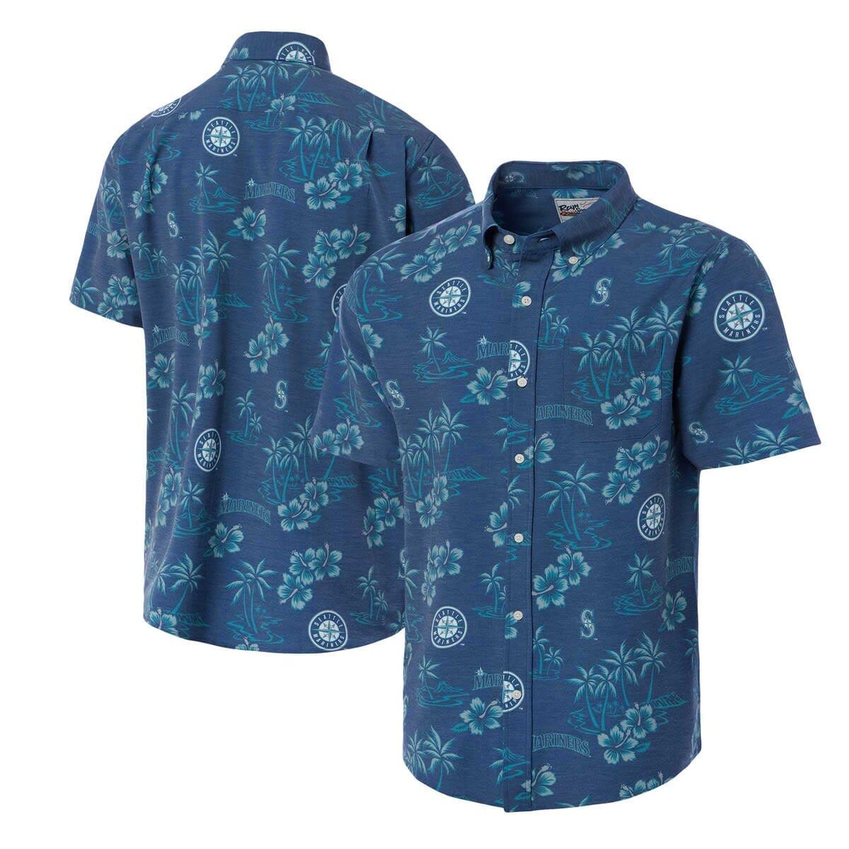 Men's Reyn Spooner Navy Seattle Mariners Kekai Button-Down Shirt - image 1