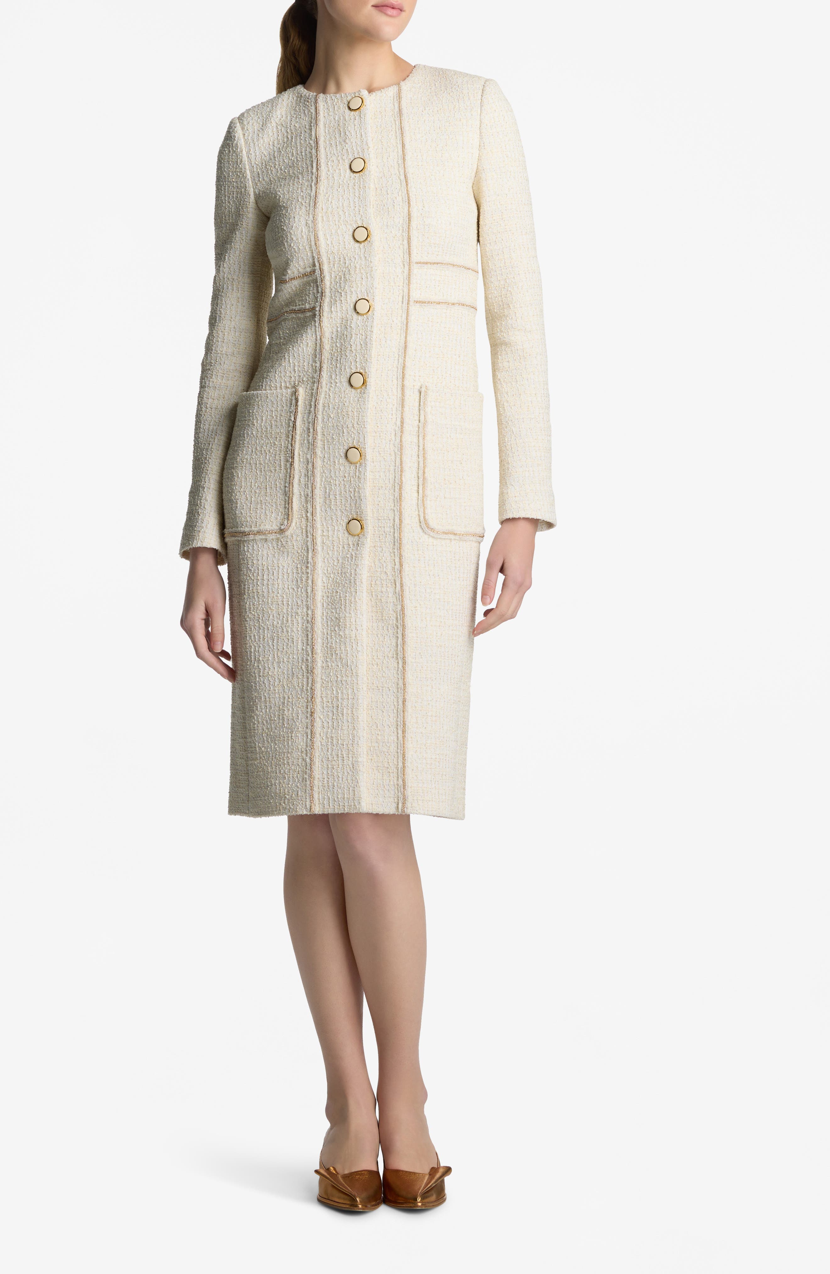 Chain Trim Longline Jacket - image 1