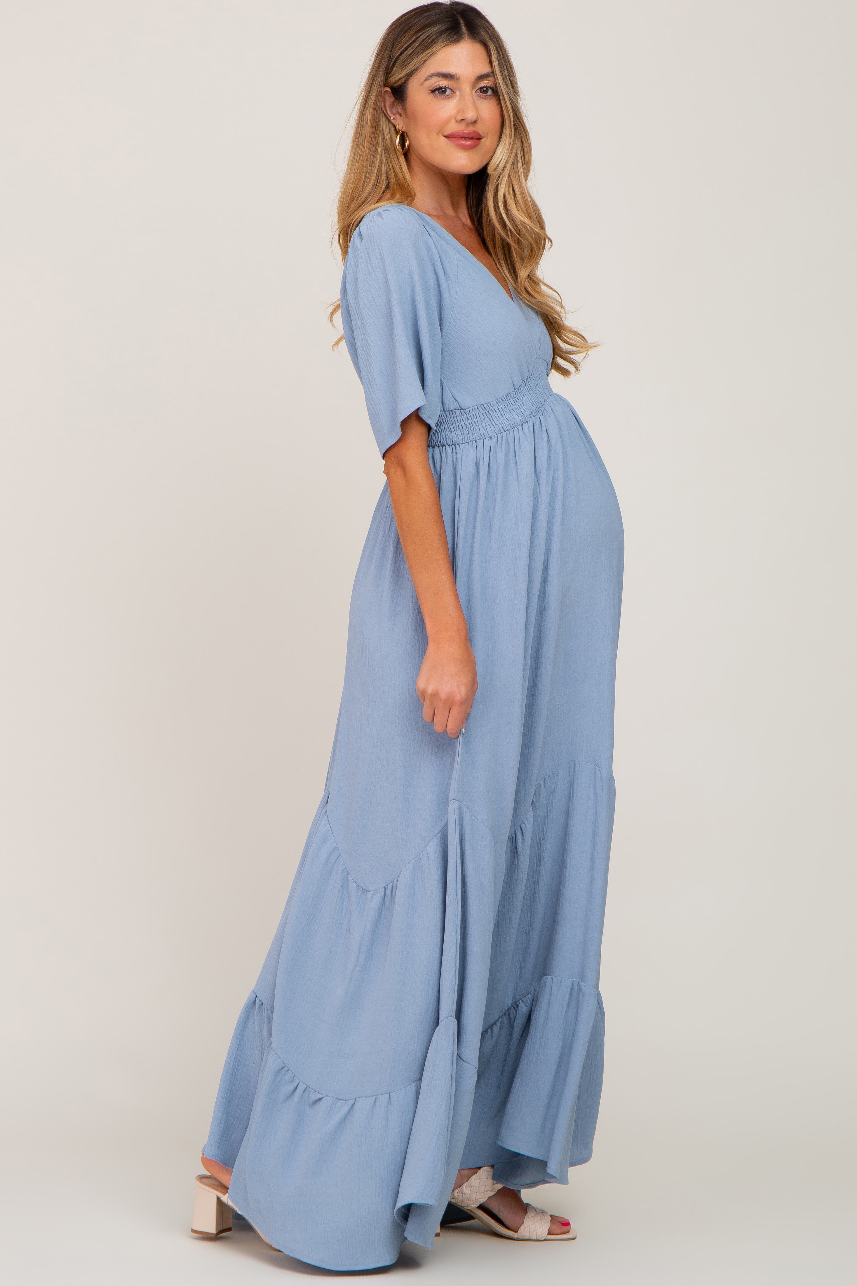 Deep V-Neck Maxi Dress - image 2