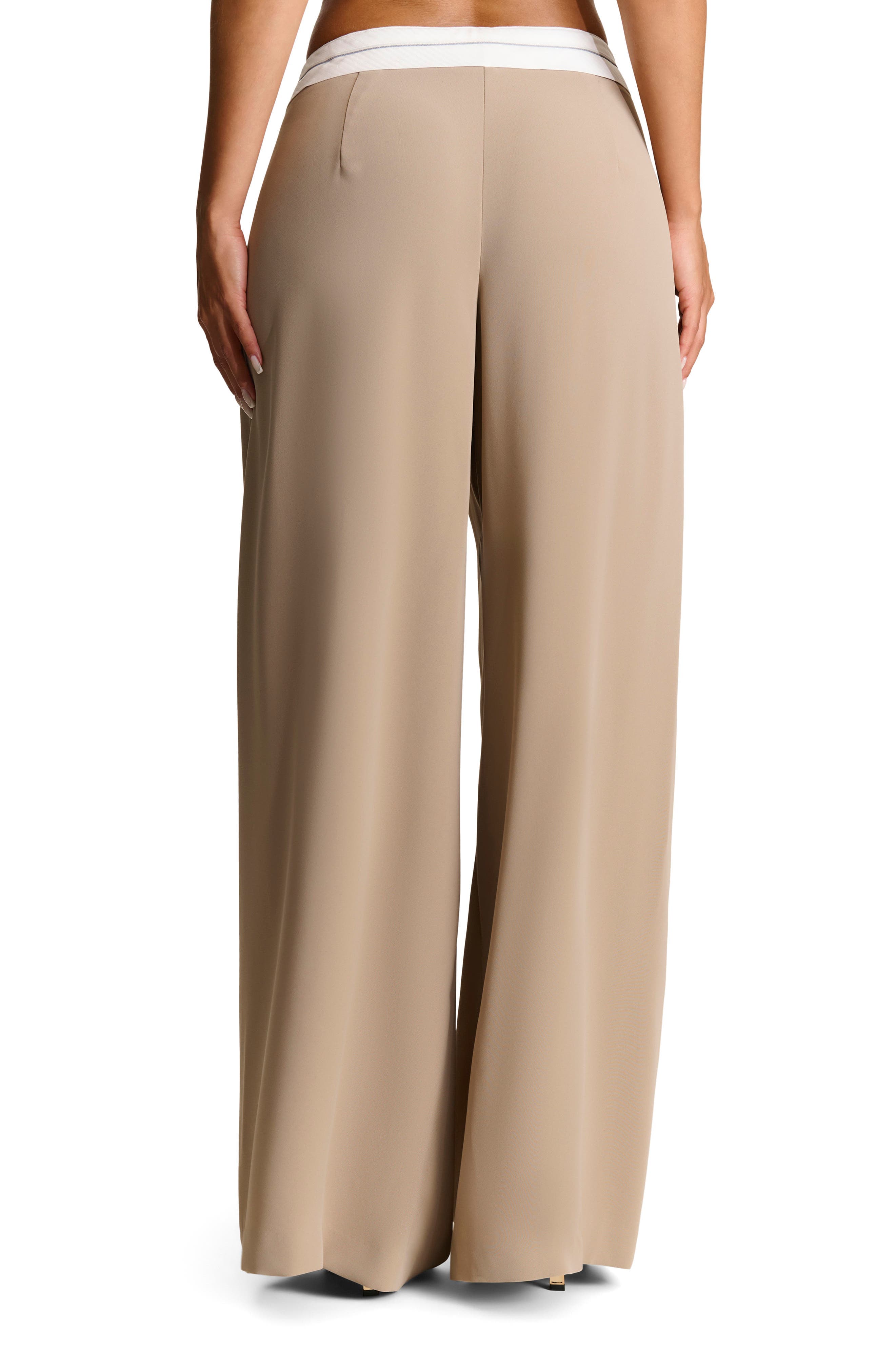 Foldover Waist Wide Leg Trousers - image 2