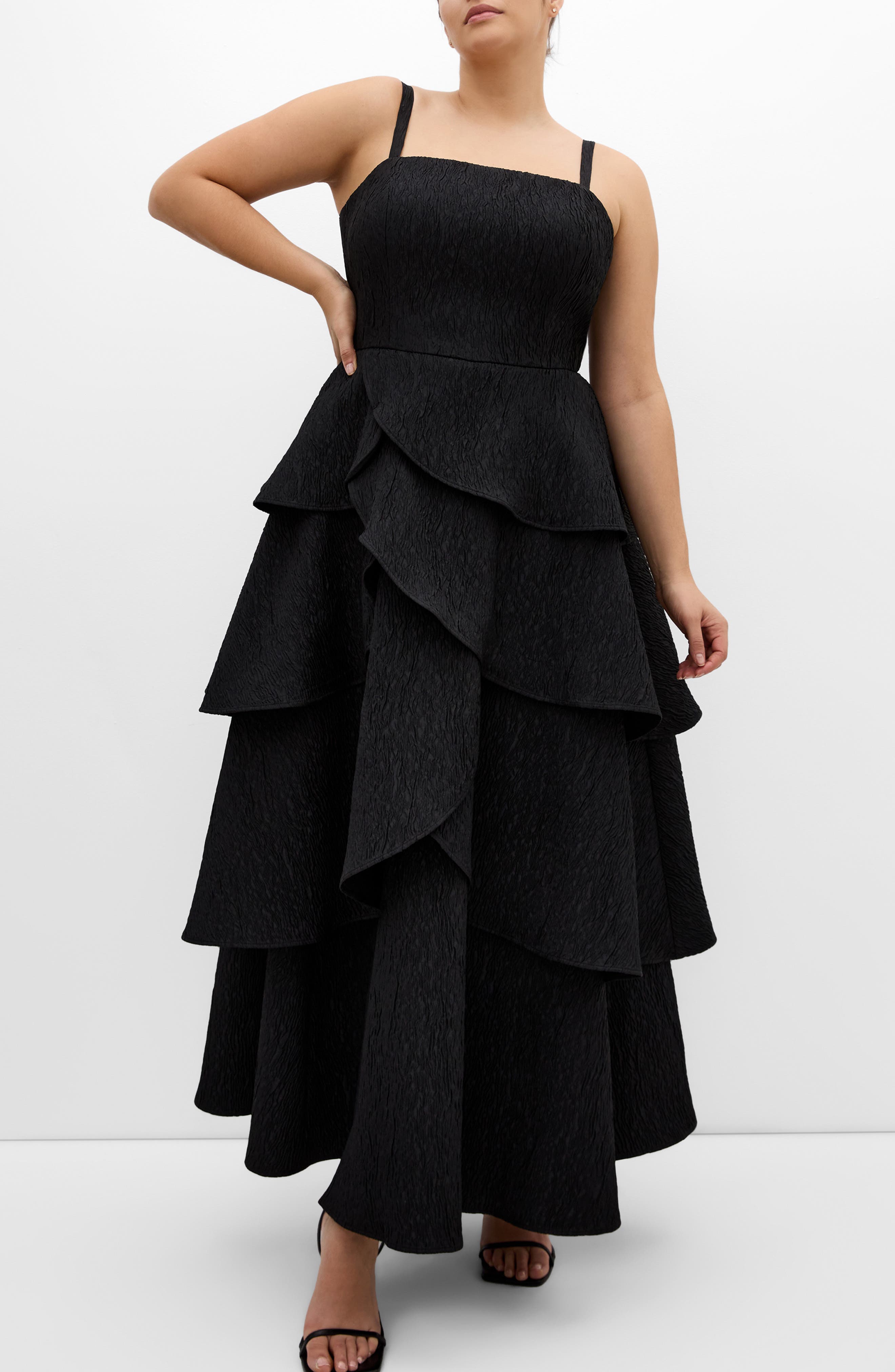 Elizabether Ruffle Sleeveless Maxi Dress - image 1