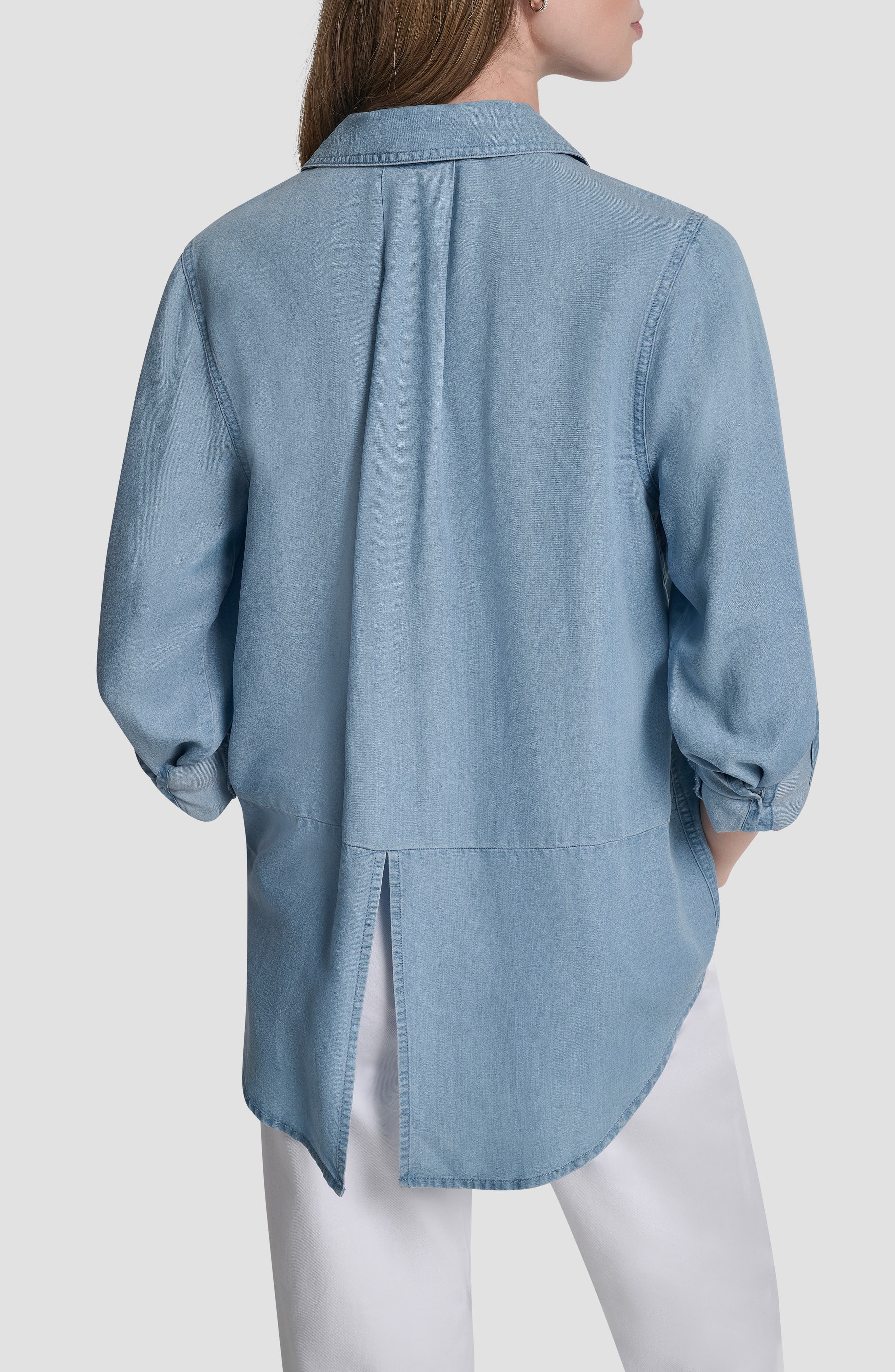 Chambray Button Front Top - image 4