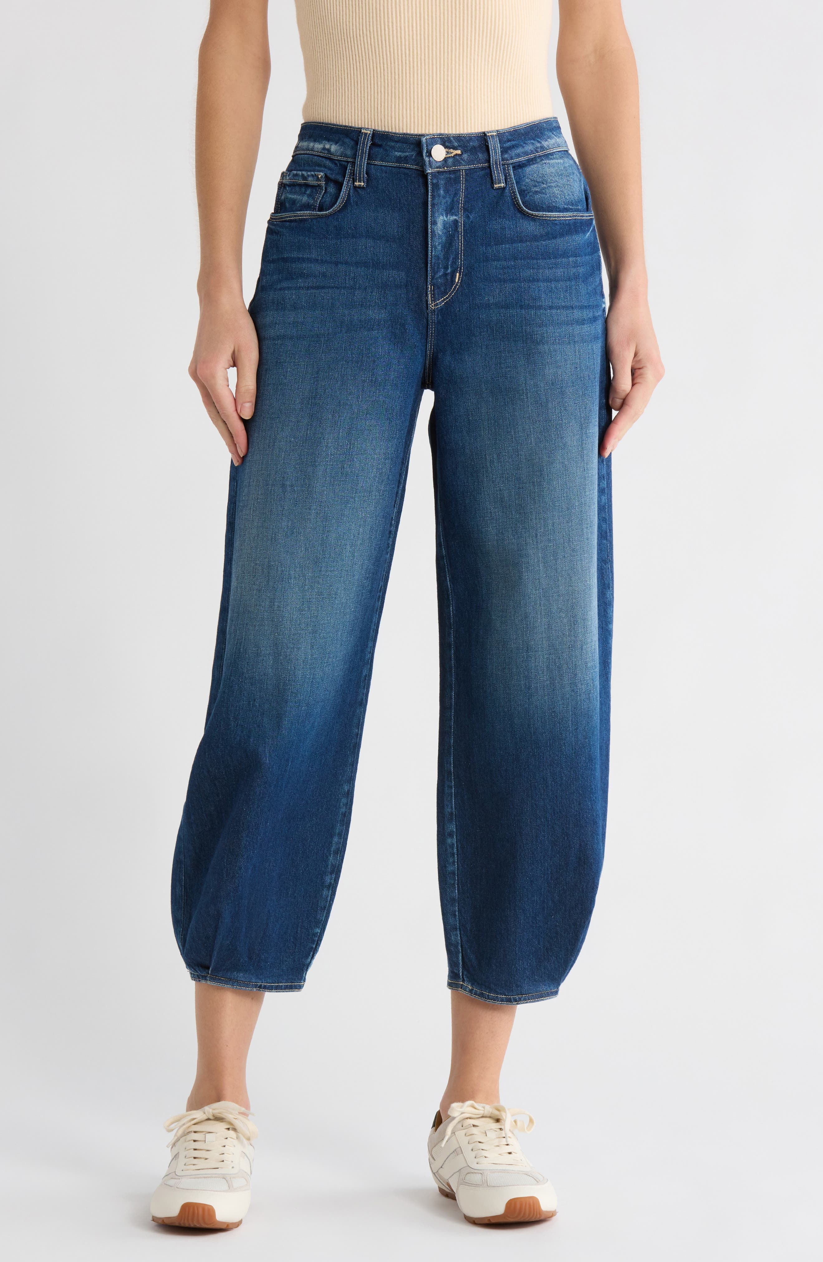 Krista High Waist Crop Taper Leg Jeans - image 1