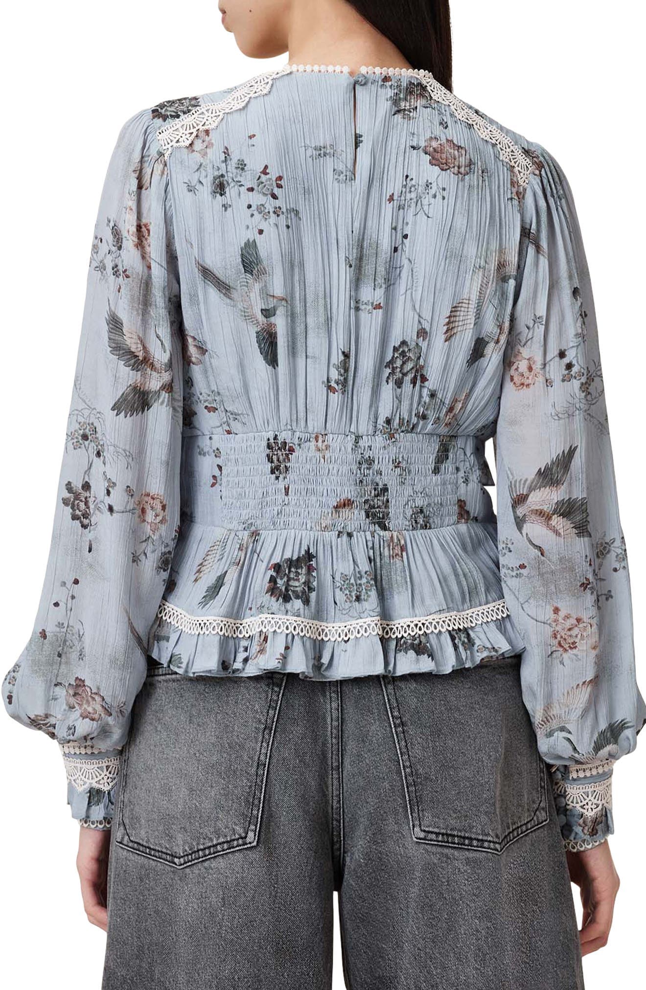 Zora Tiered Floral Long Sleeve Top - image 2