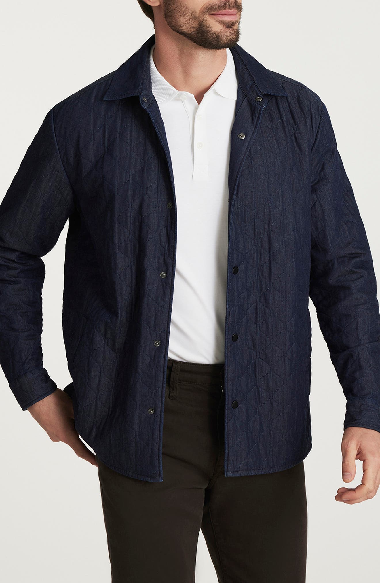 Quilted Denim Overshirt - image 1