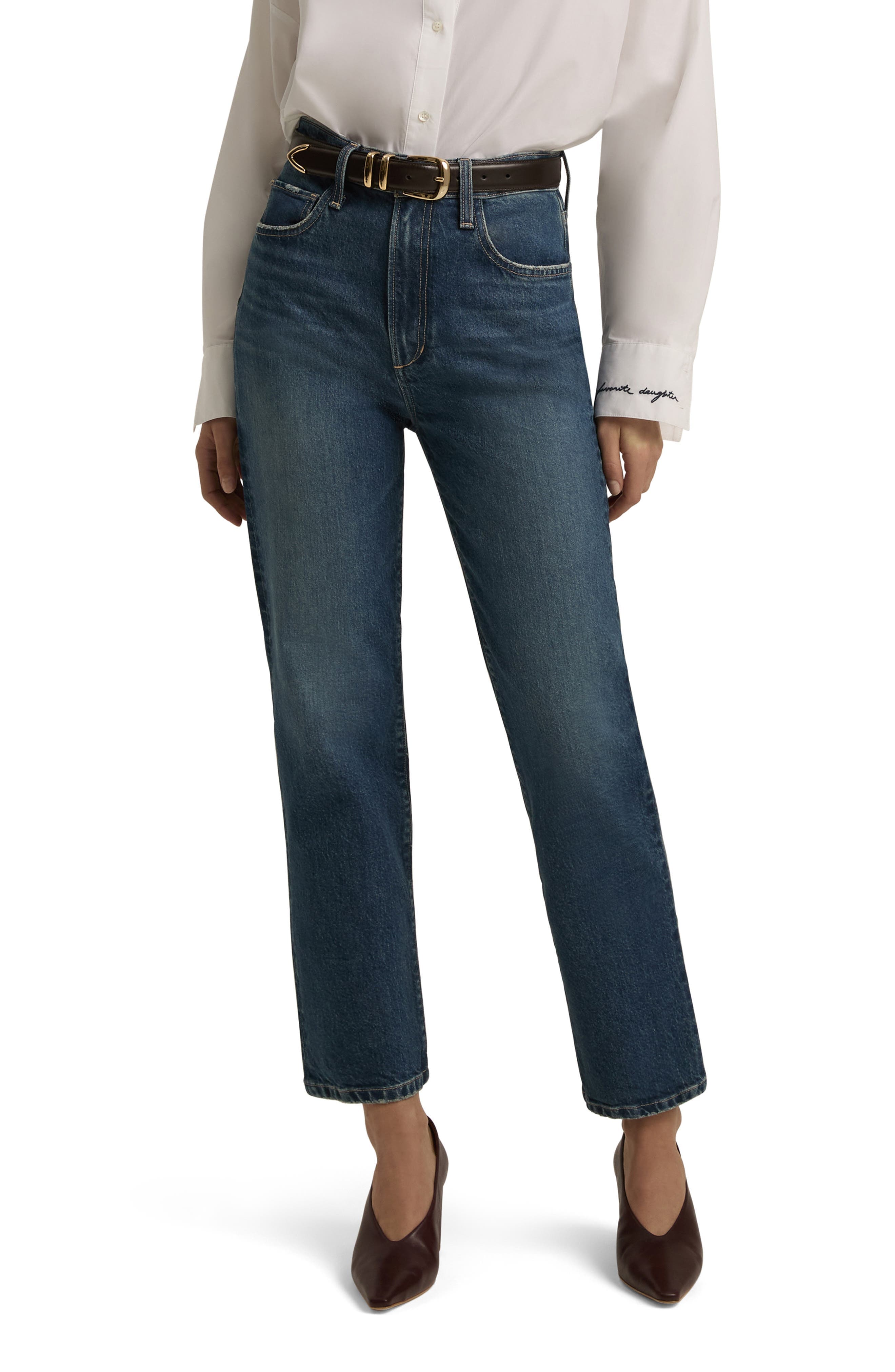 The Valentina High Waist Ankle Straight Leg Jeans - image 1