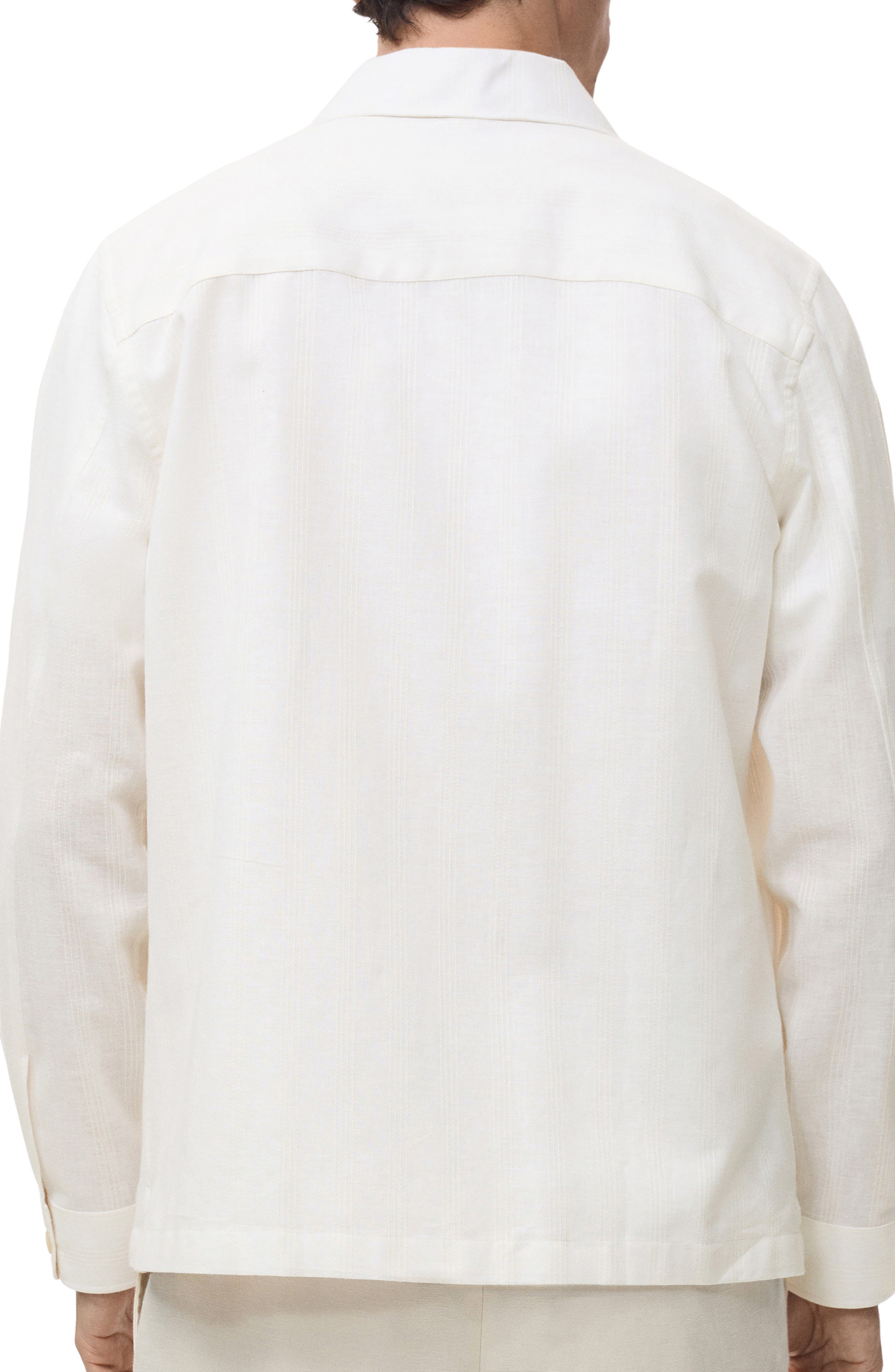 Cotton & Linen Overshirt with Pockets - image 2
