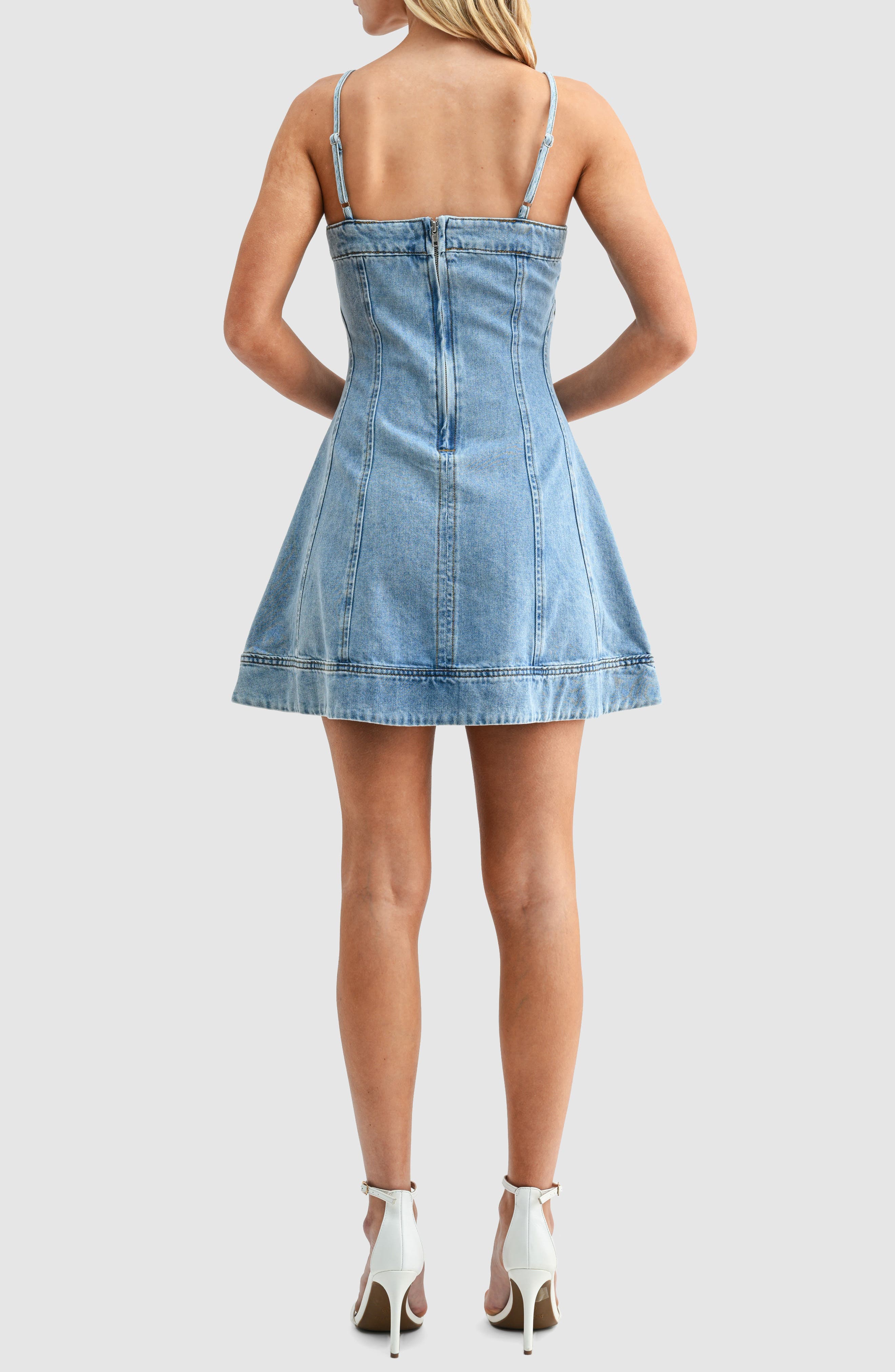 Denim Minidress - image 2