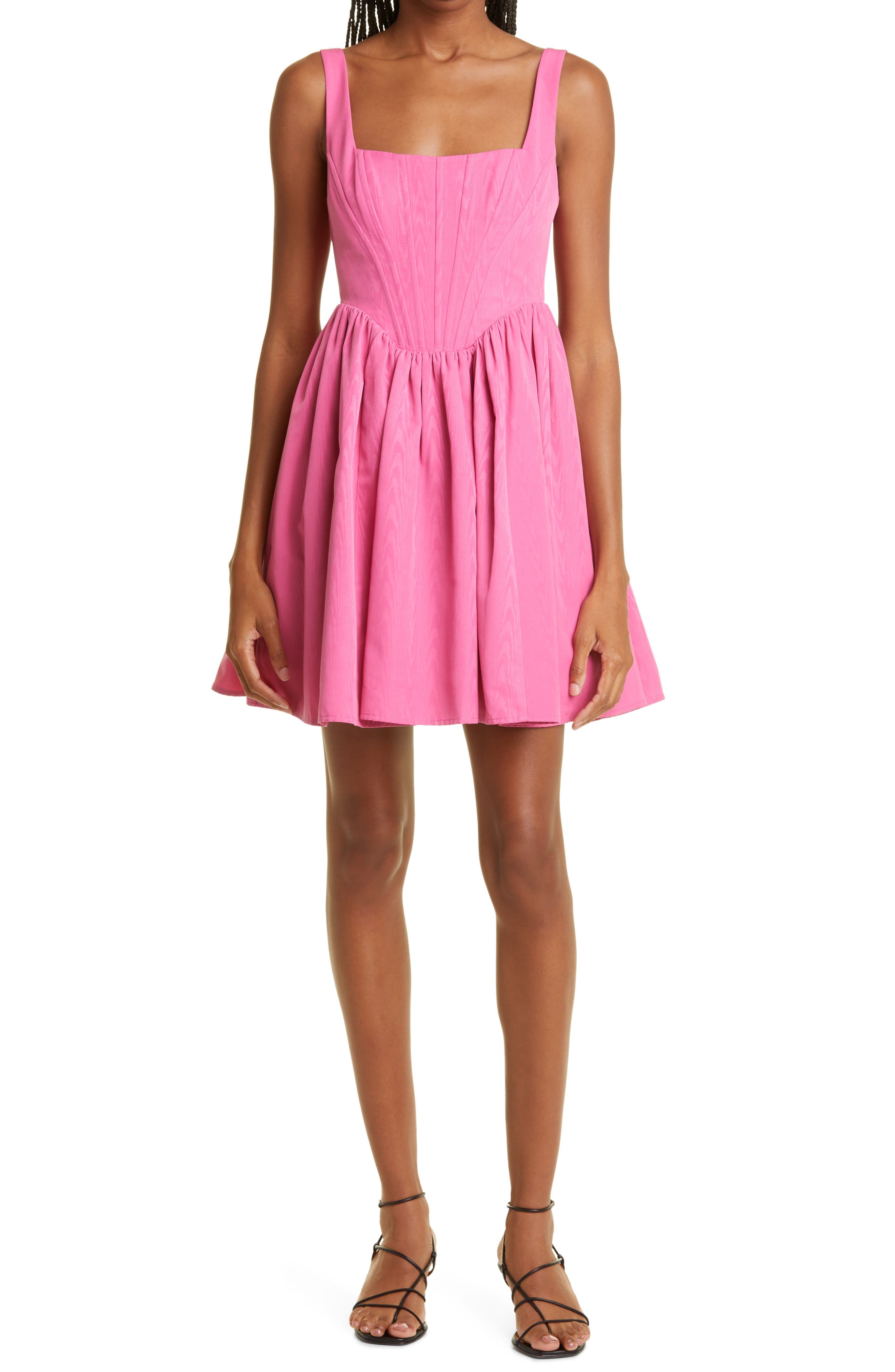 Landscape Corset Bodice Fit & Flare Dress - image 1