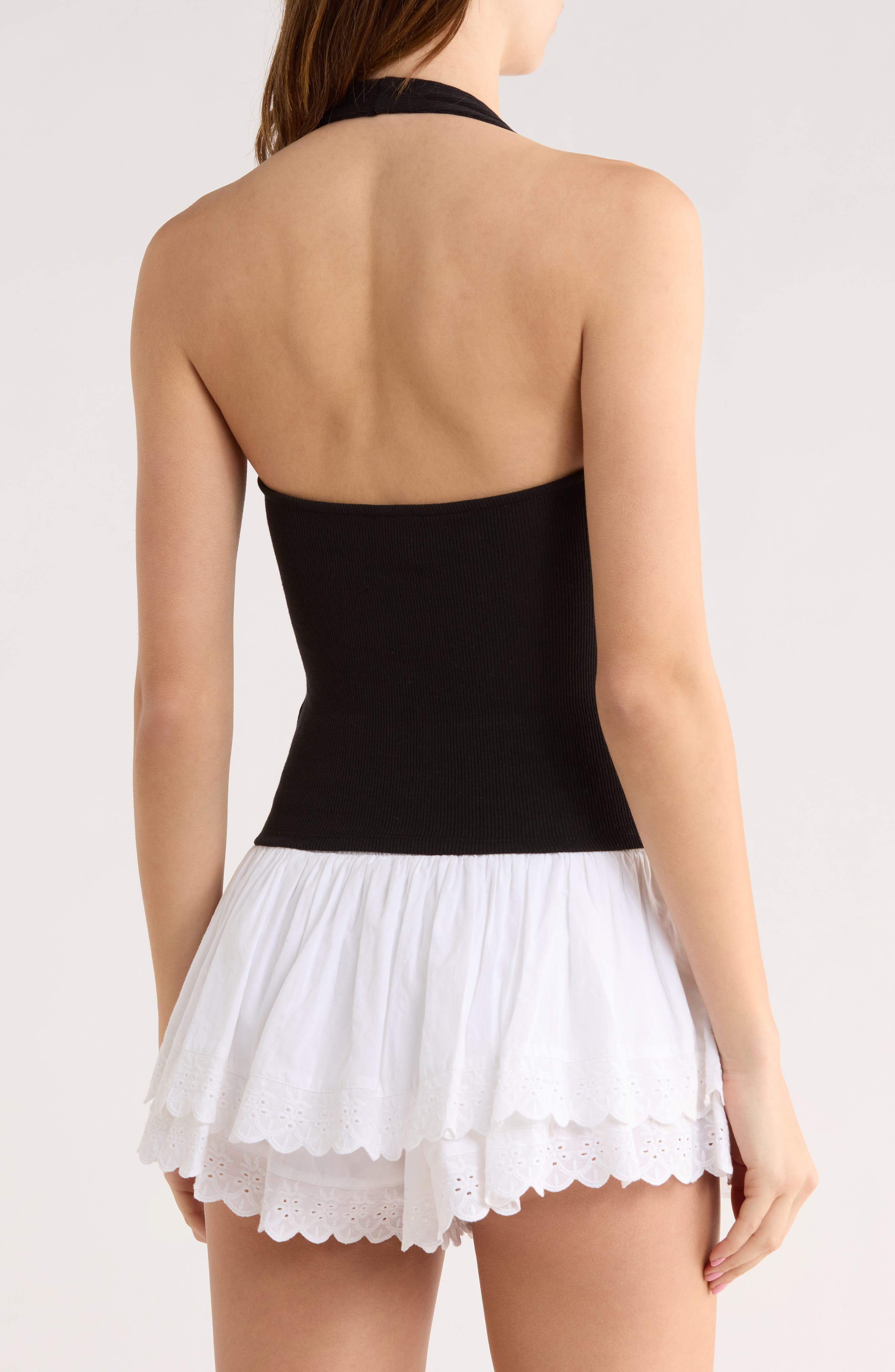 Rib Knit Halter Top - image 2