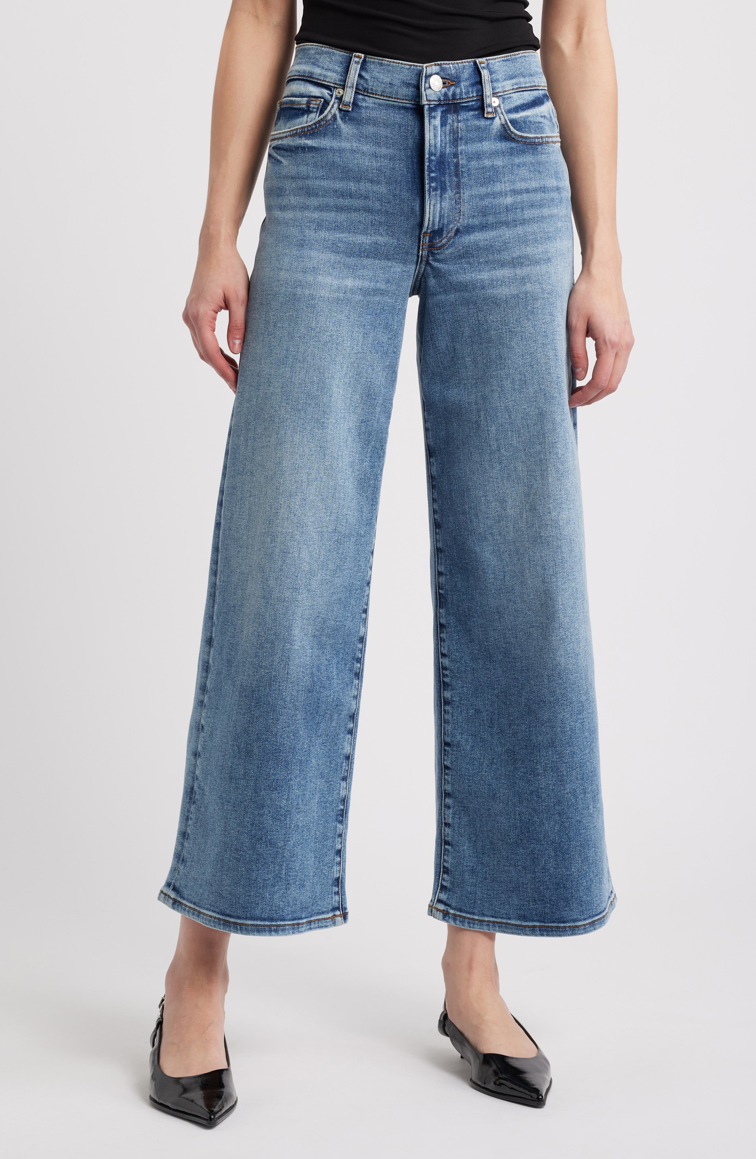 Le Pixie High Waist Slim Palazzo Jeans - image 1
