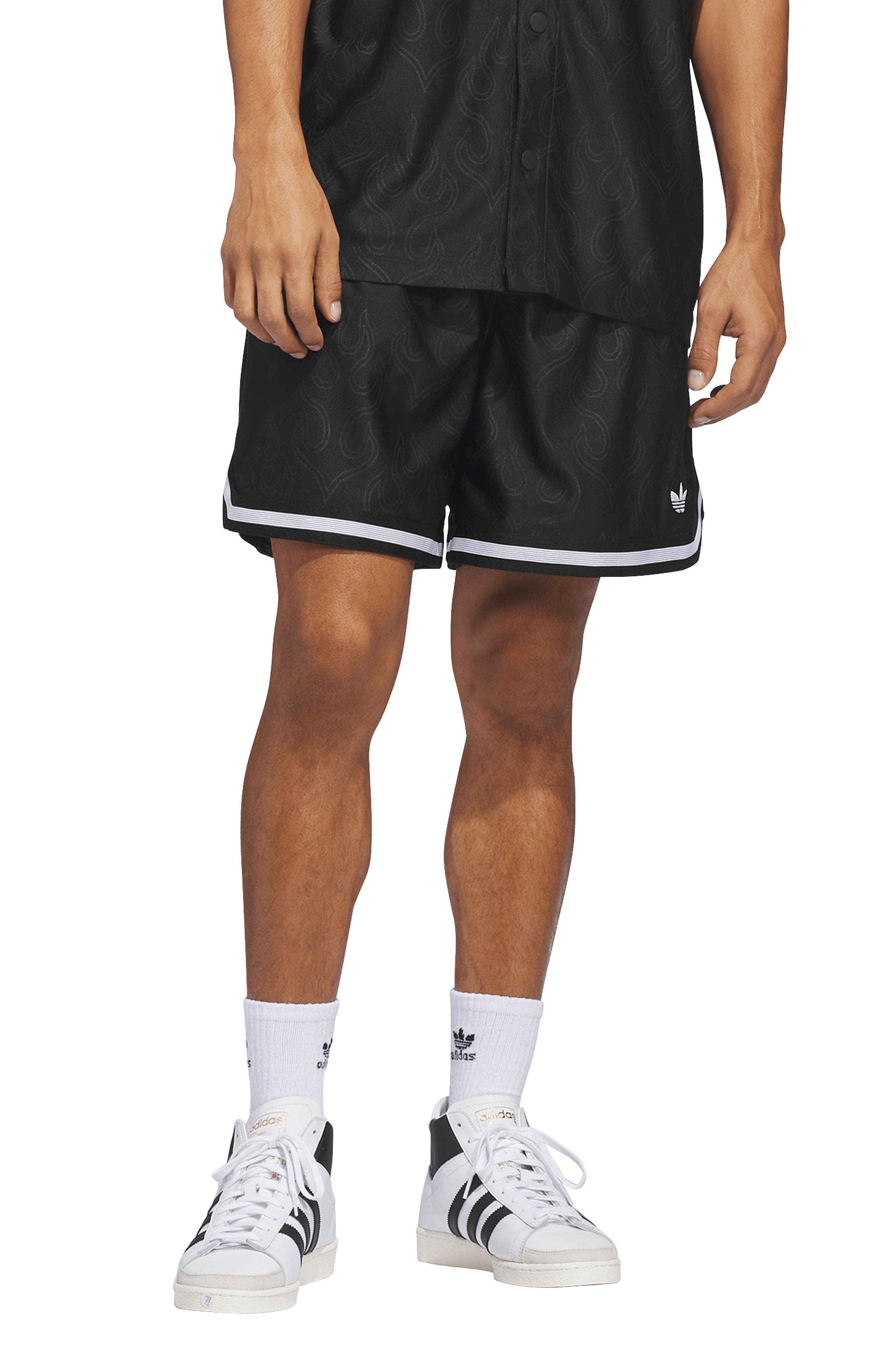 Basketball Flame Loose Fit Drawstring Shorts - image 1