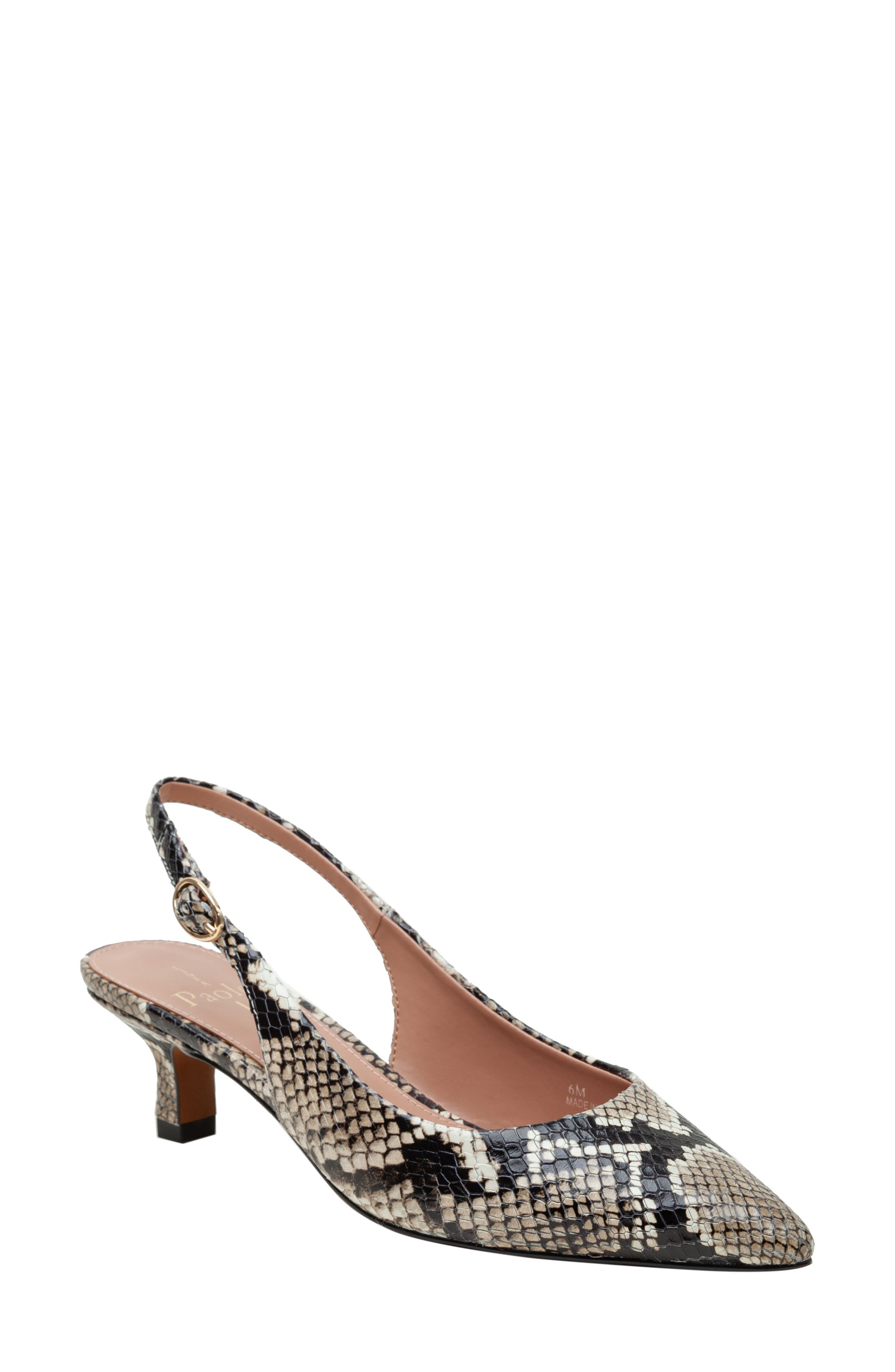Cecil Slingback Pointed Toe Kitten Heel Pump - image 1
