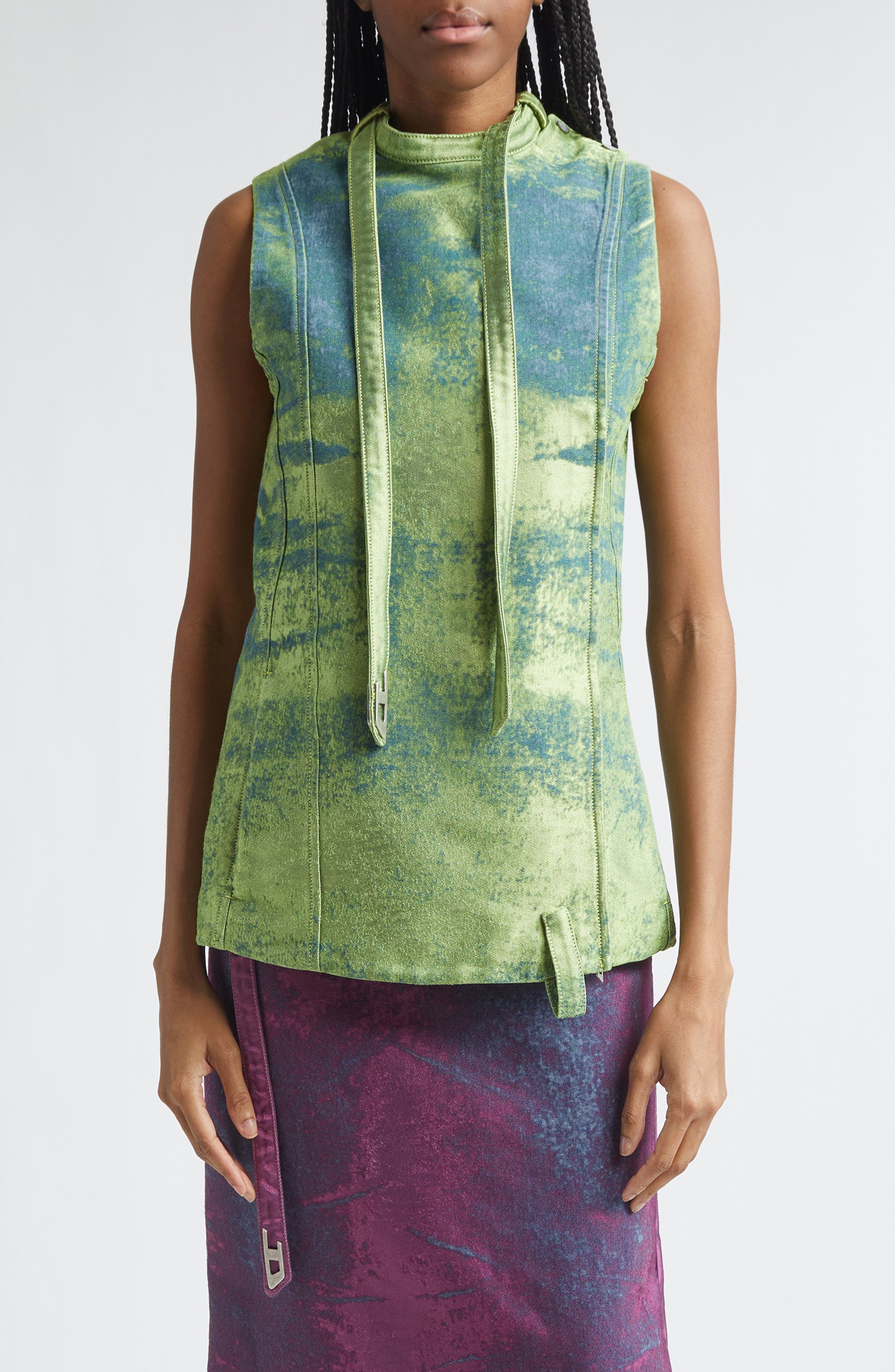 De-Vantos Satin Denim Vest - image 1