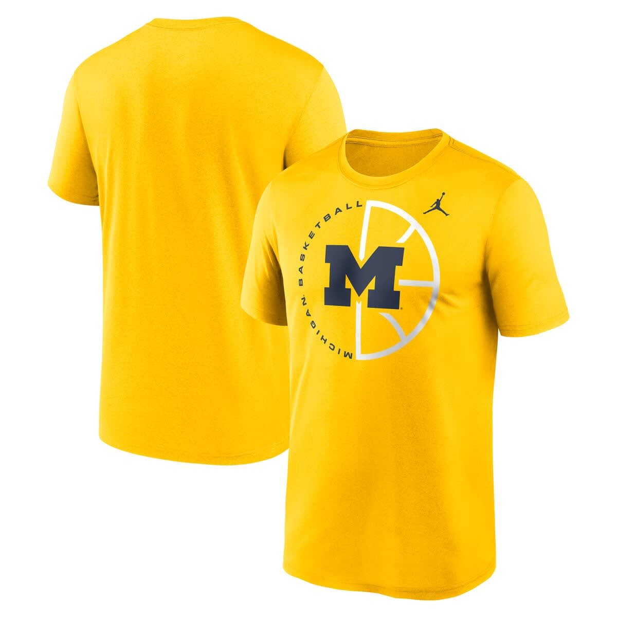 Men's Jordan Brand Maize Michigan Wolverines Legend Basketball Icon Performance T-Shirt - image 1