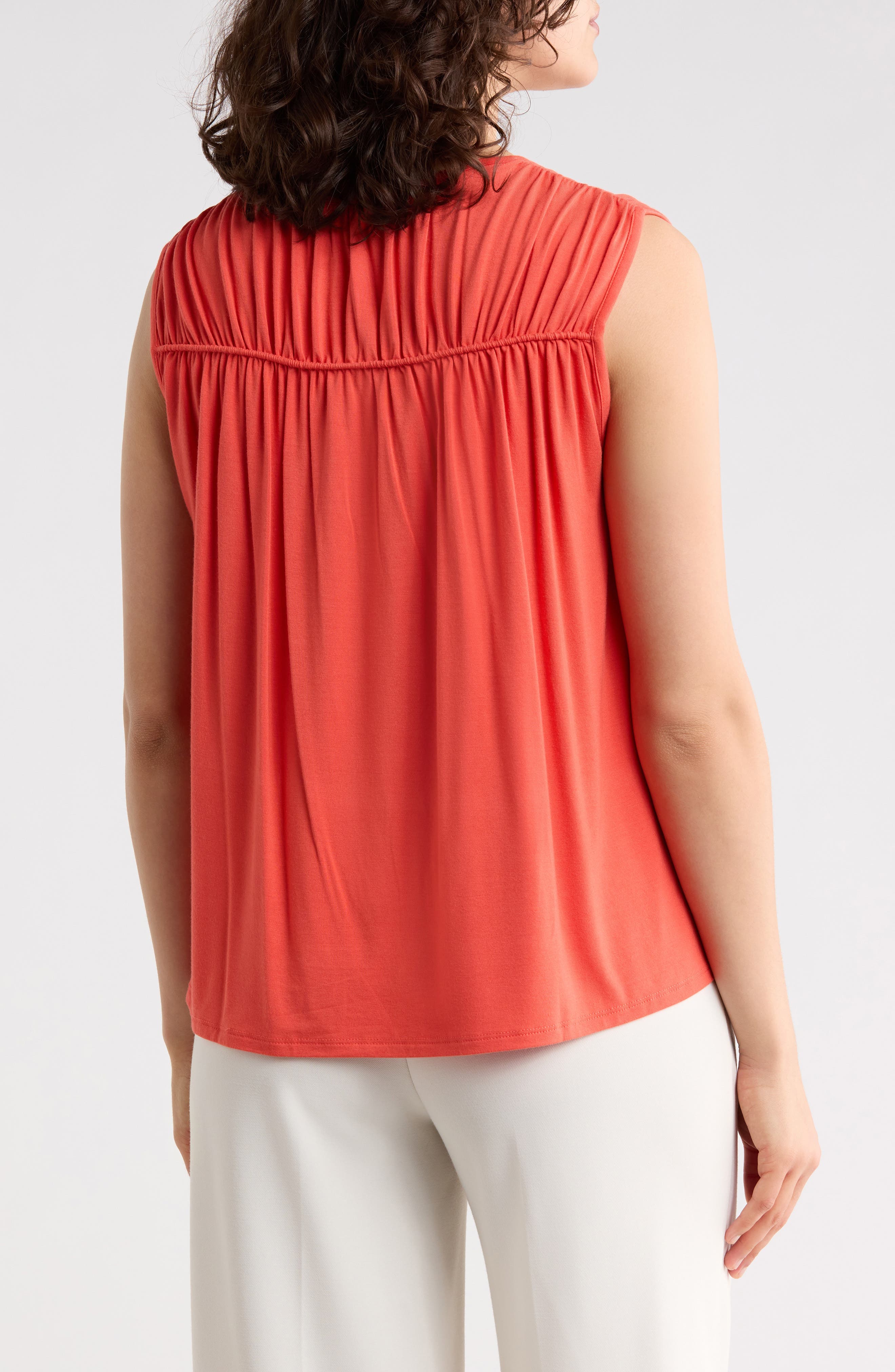Shirred Detail Jersey Tank - image 2