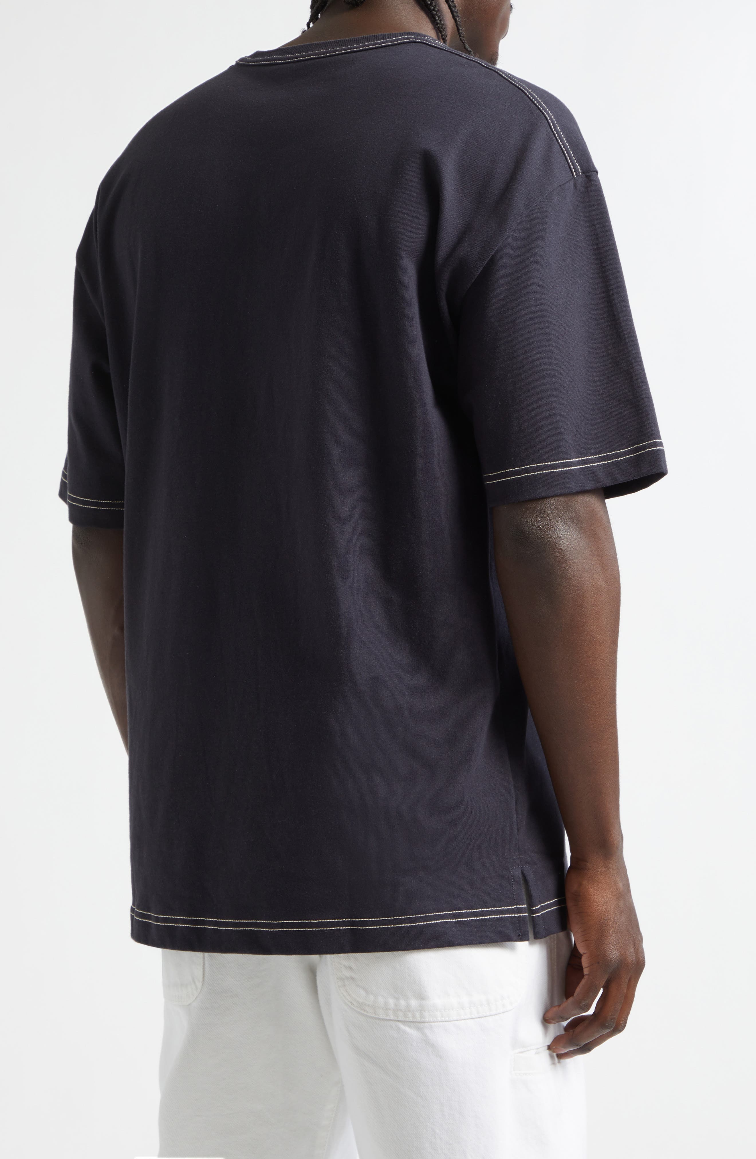 Boxy Cotton & Linen T-Shirt - image 4