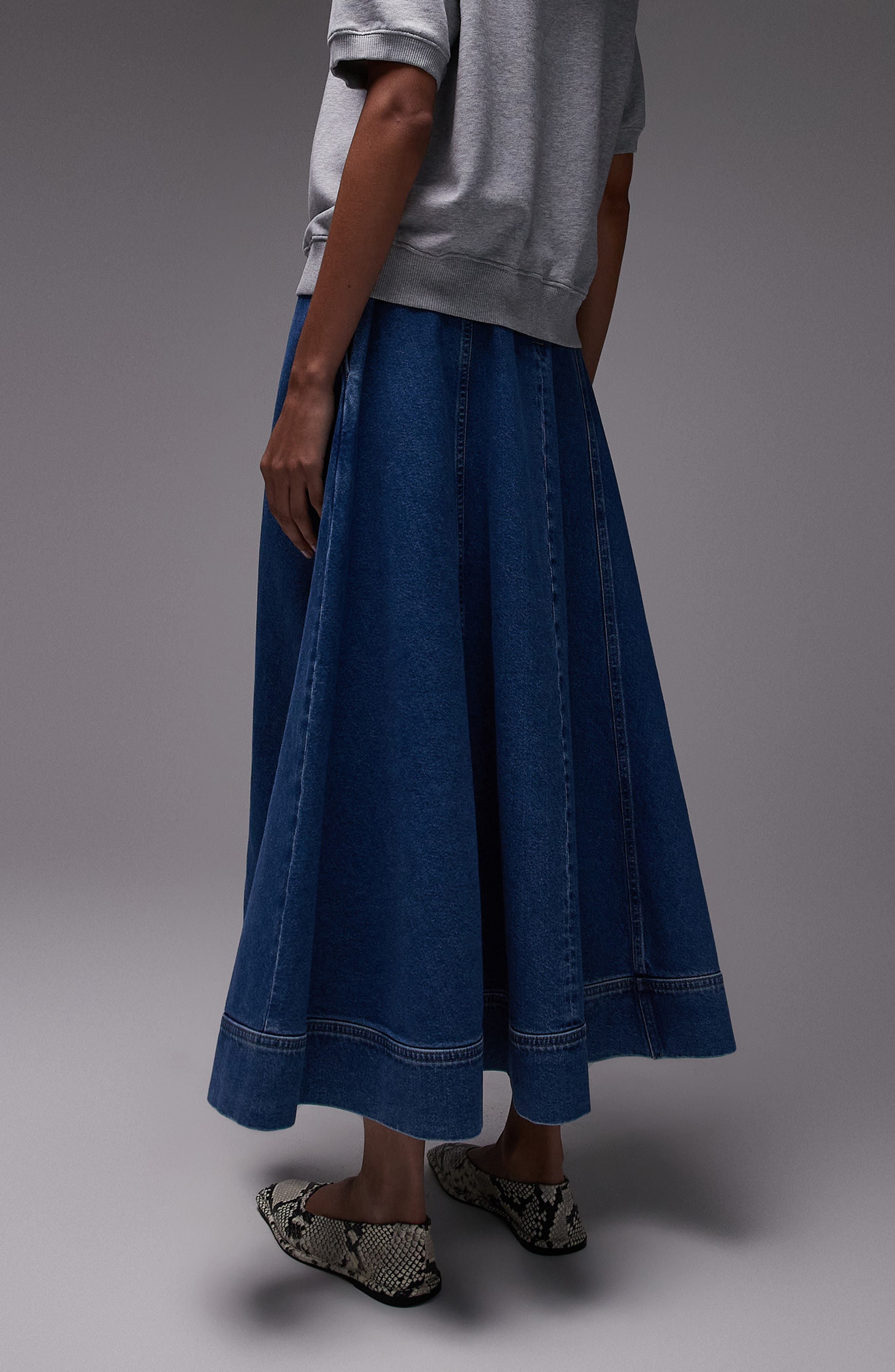Full Denim Maxi Skirt - image 2