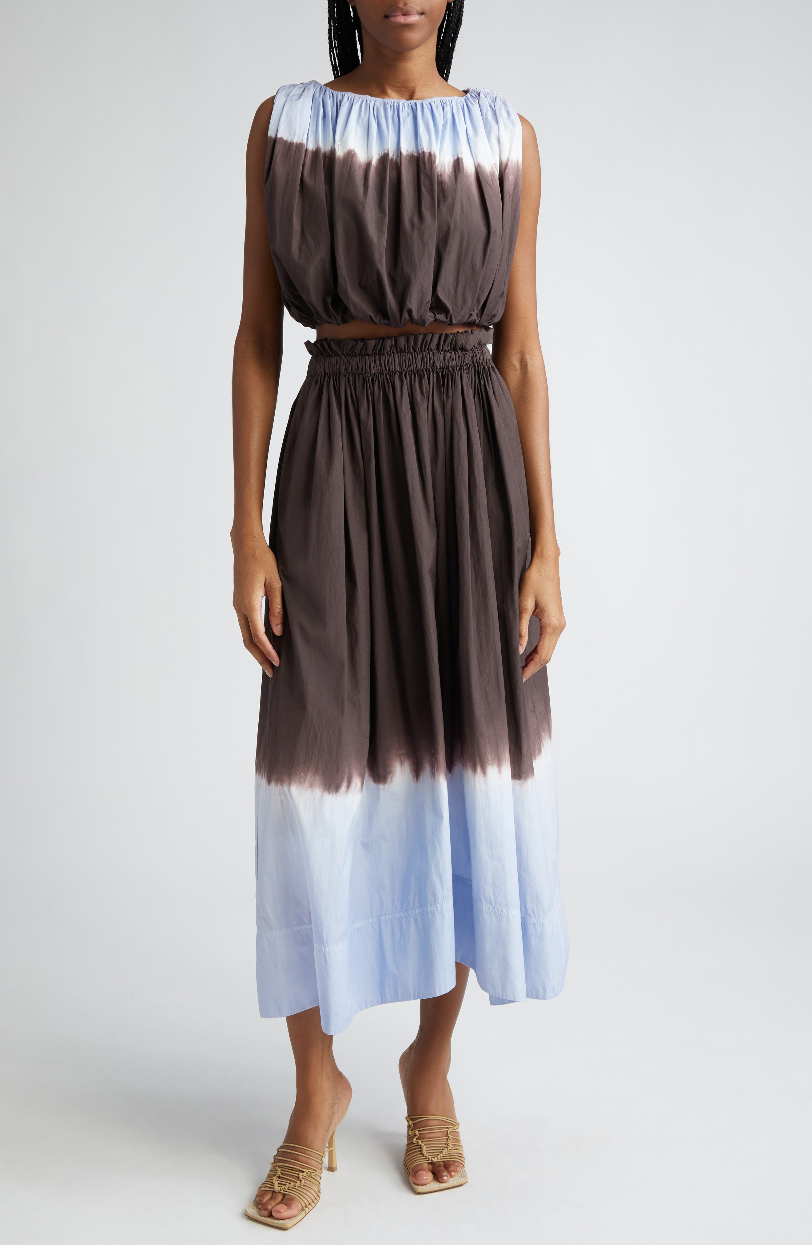 Nell Strapless Ombre Cotton Crop Top - image 2