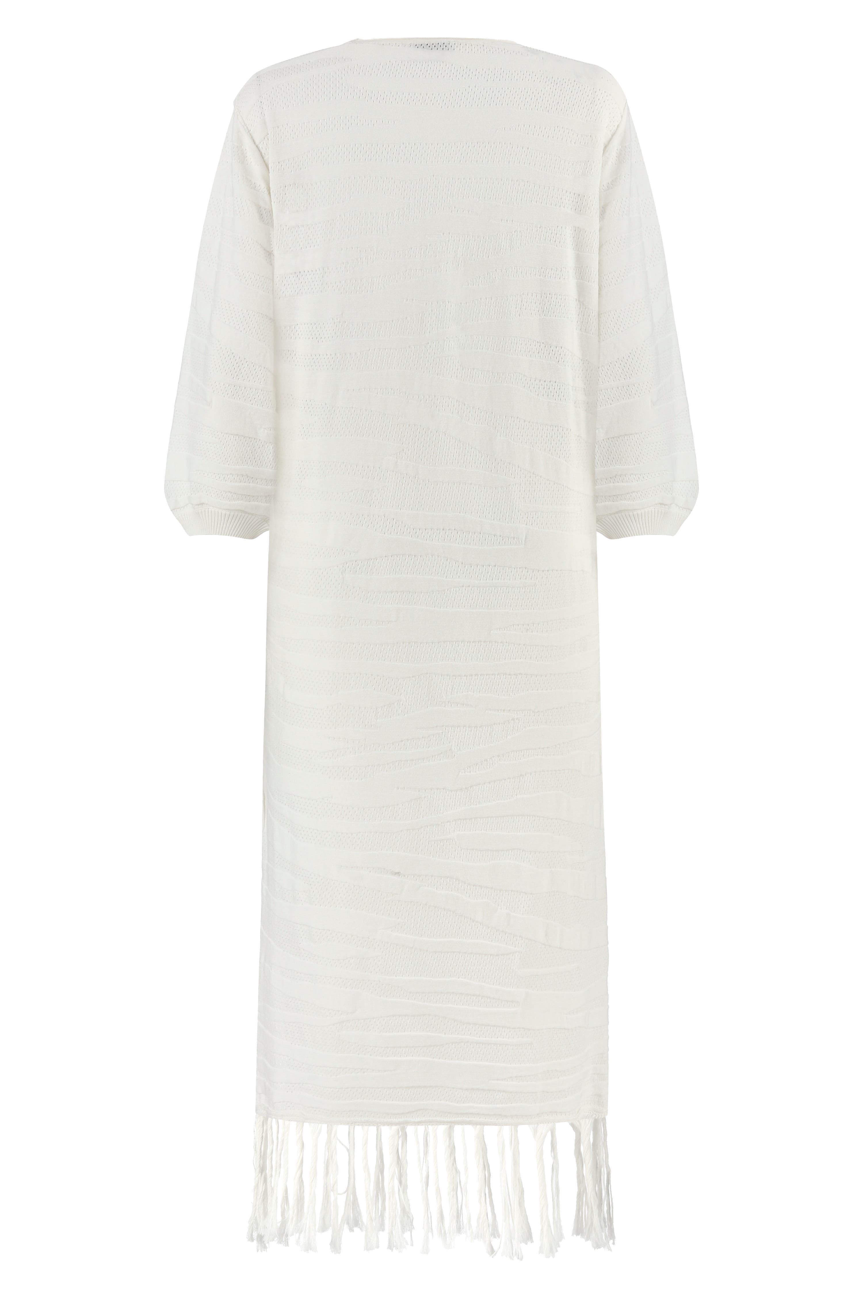 Margi Cotton Textured Fringe Dress - image 2