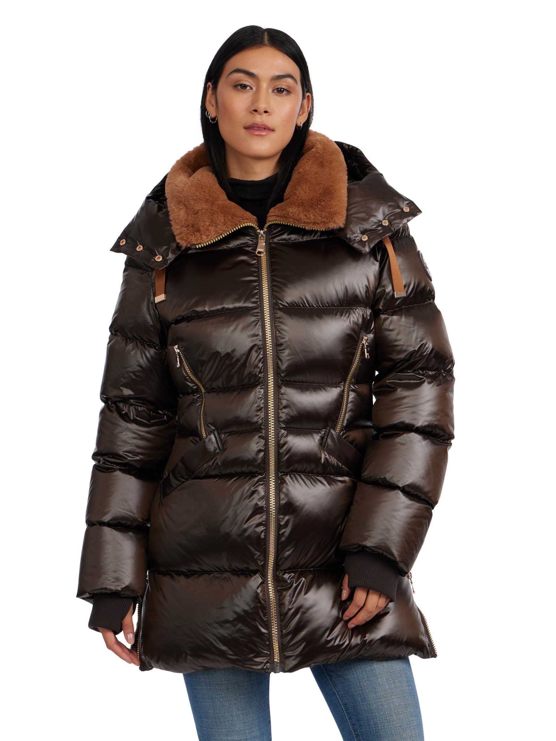 Lyra Channel Quilted Puffer with Detachable Hood - image 1
