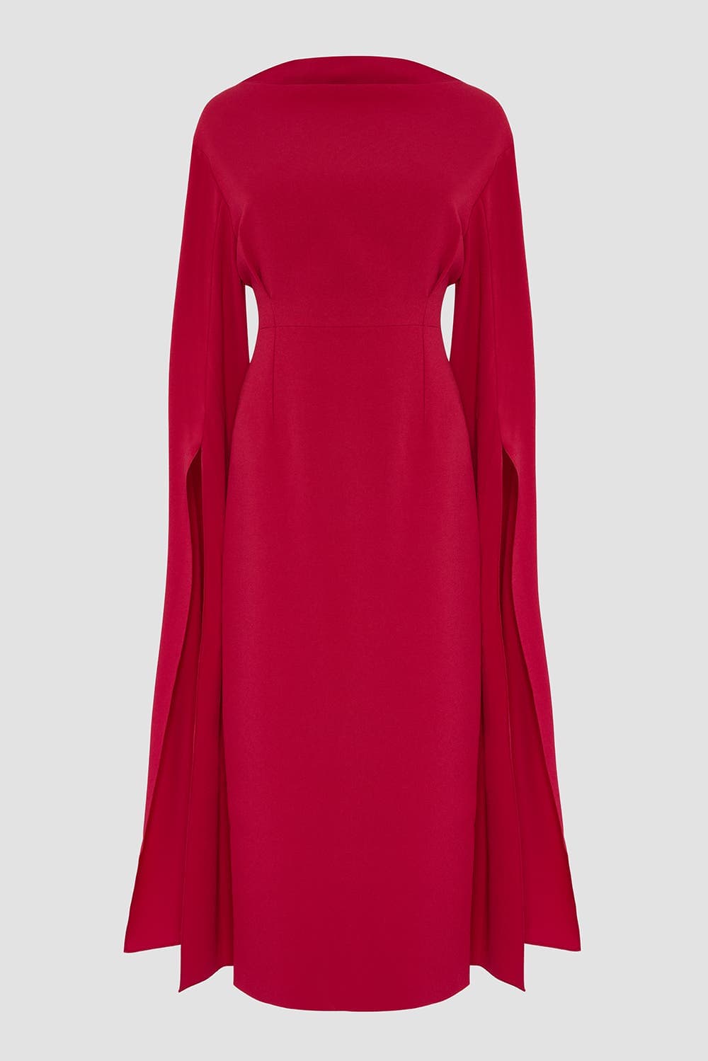 Nour Crepe Caped Midi Dress - image 2