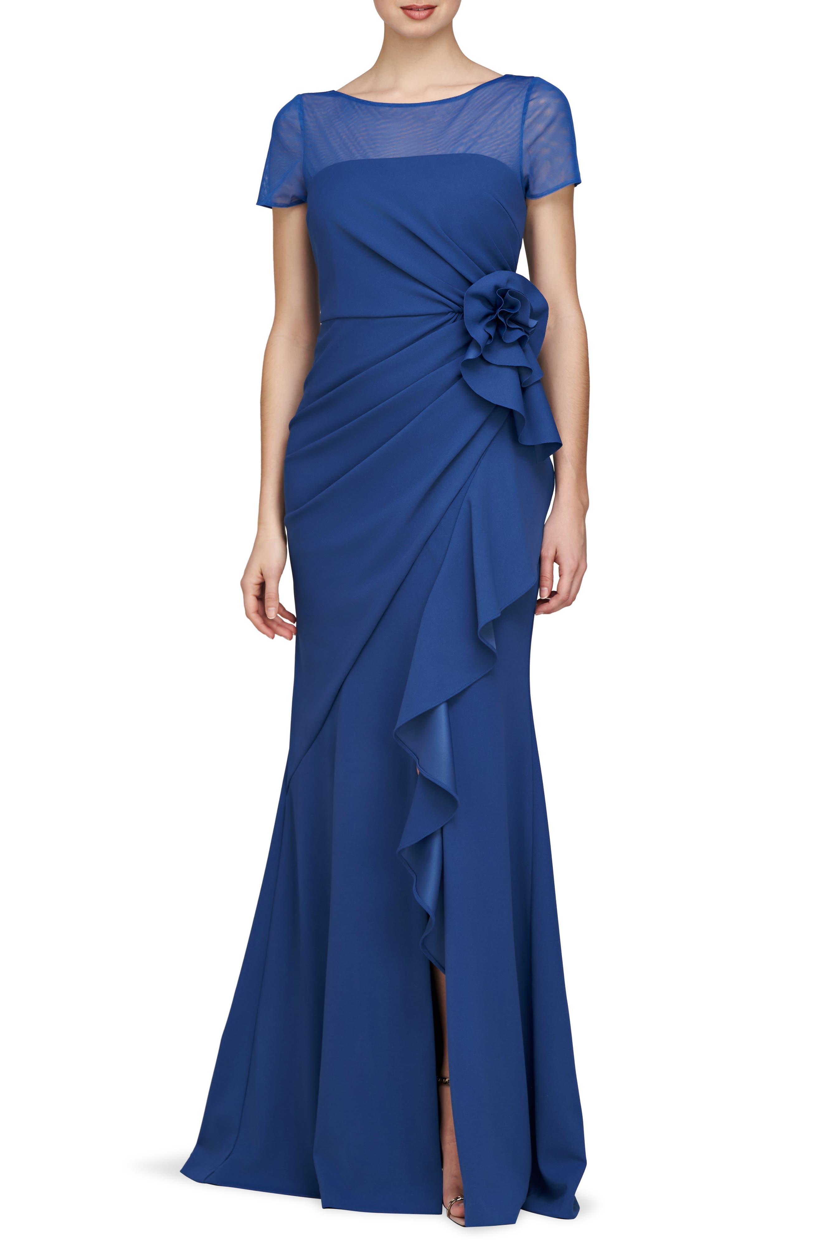 Rosette Detail Mermaid Gown - image 1