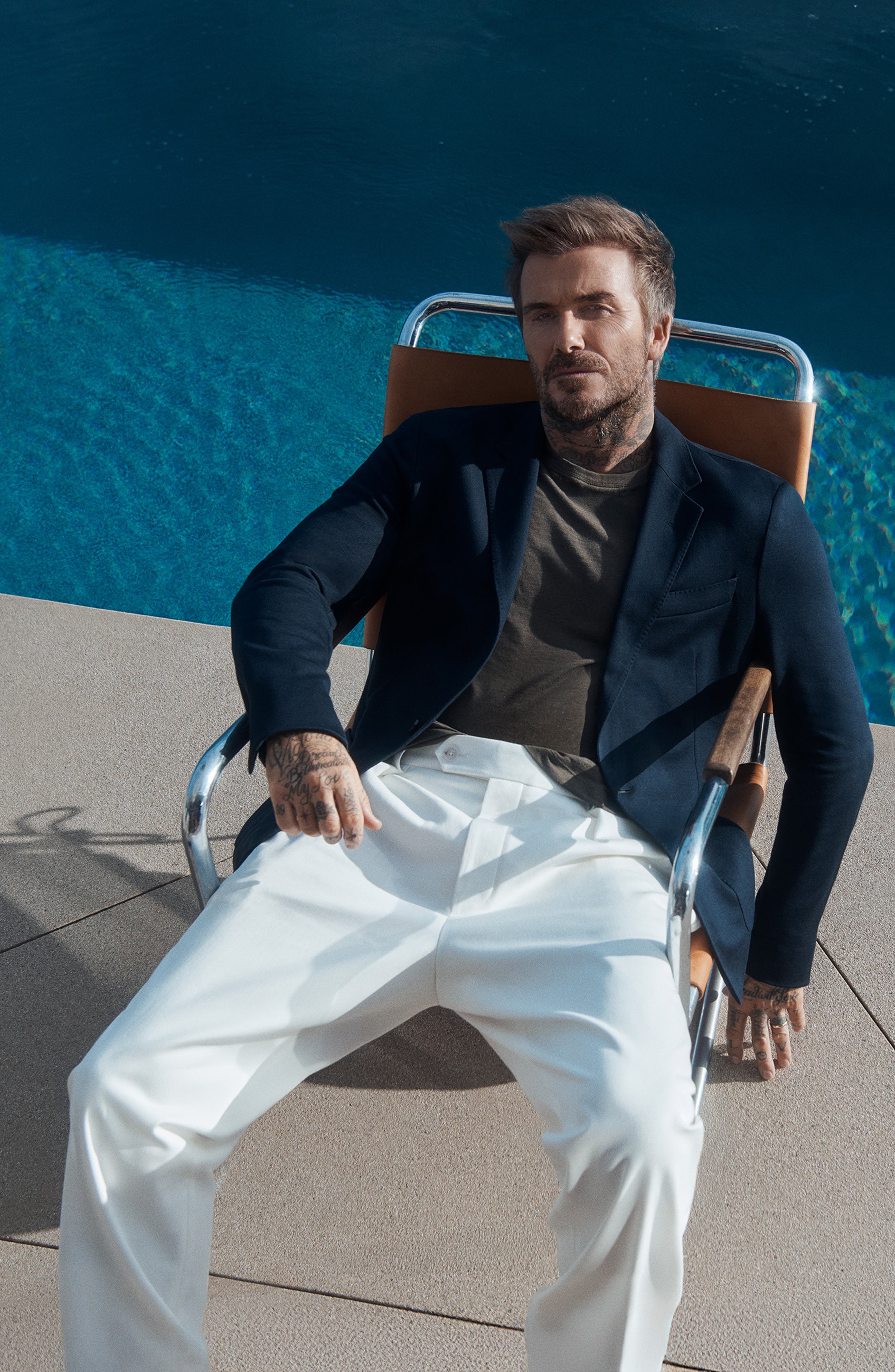Pleated Cotton Stretch Twill Dress Pants - image 2