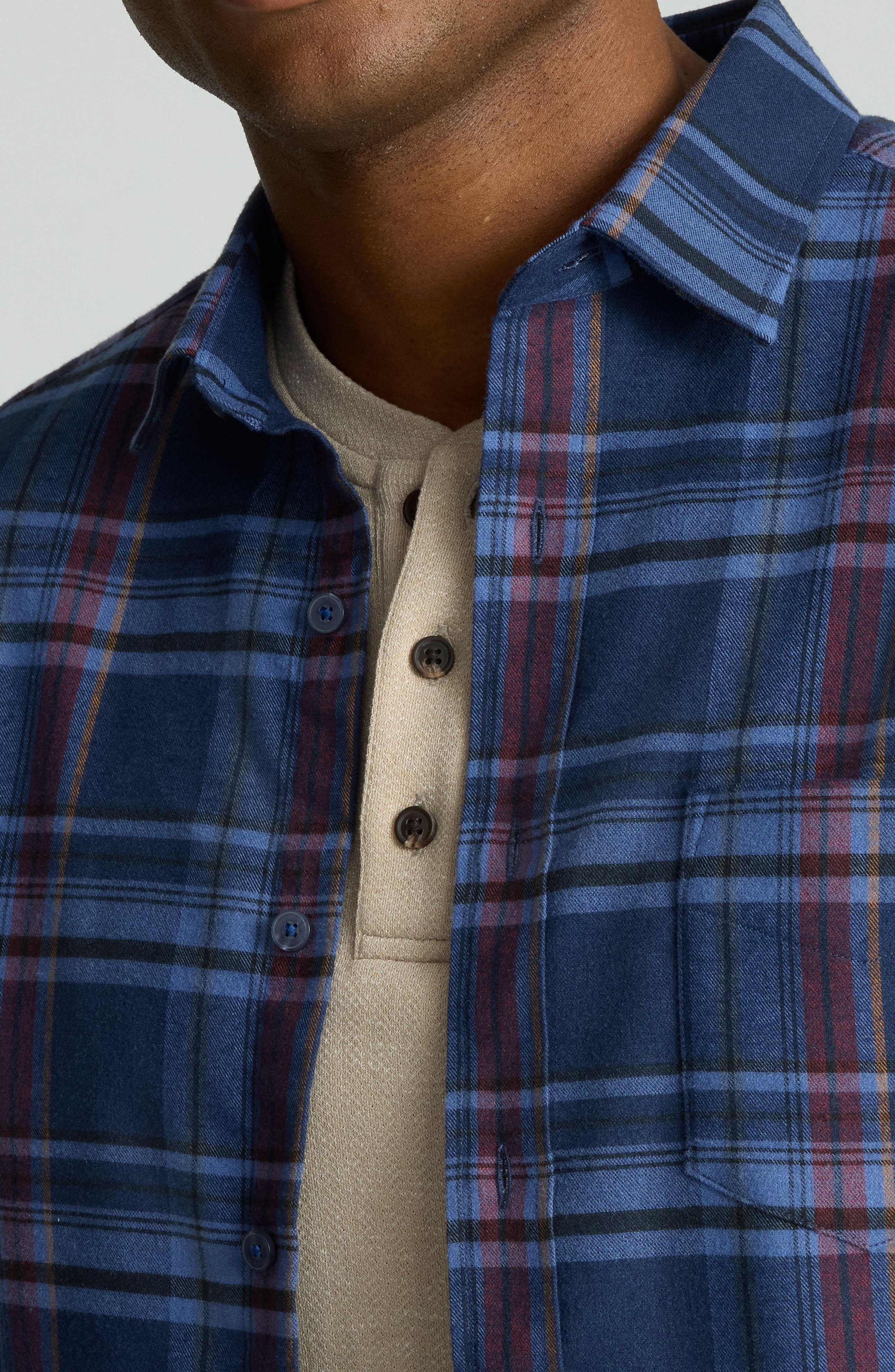 Blanchard Plaid Performance Flannel Button-Up Shirt - image 2