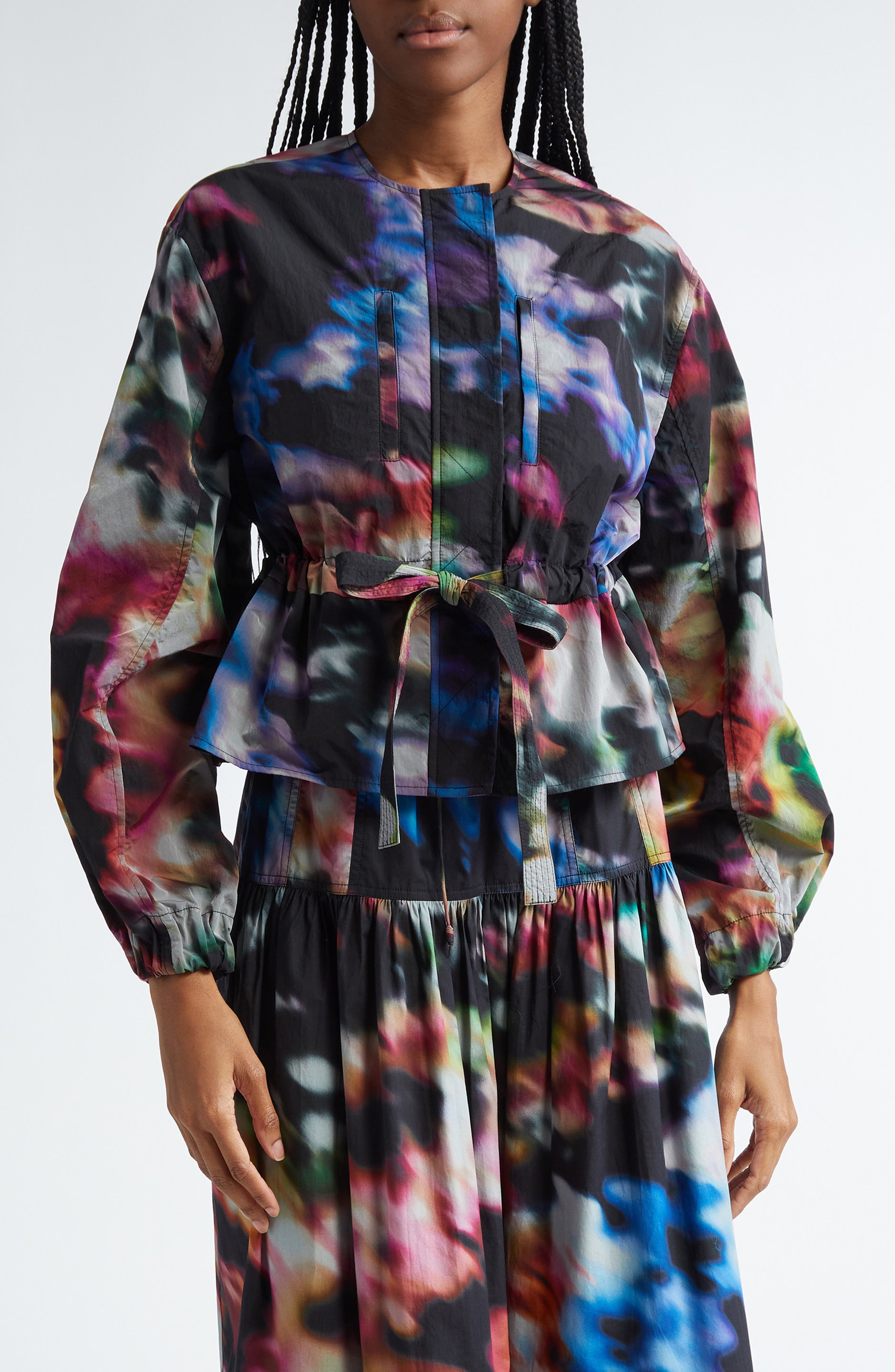 Alair Print Tie Waist Jacket - image 1