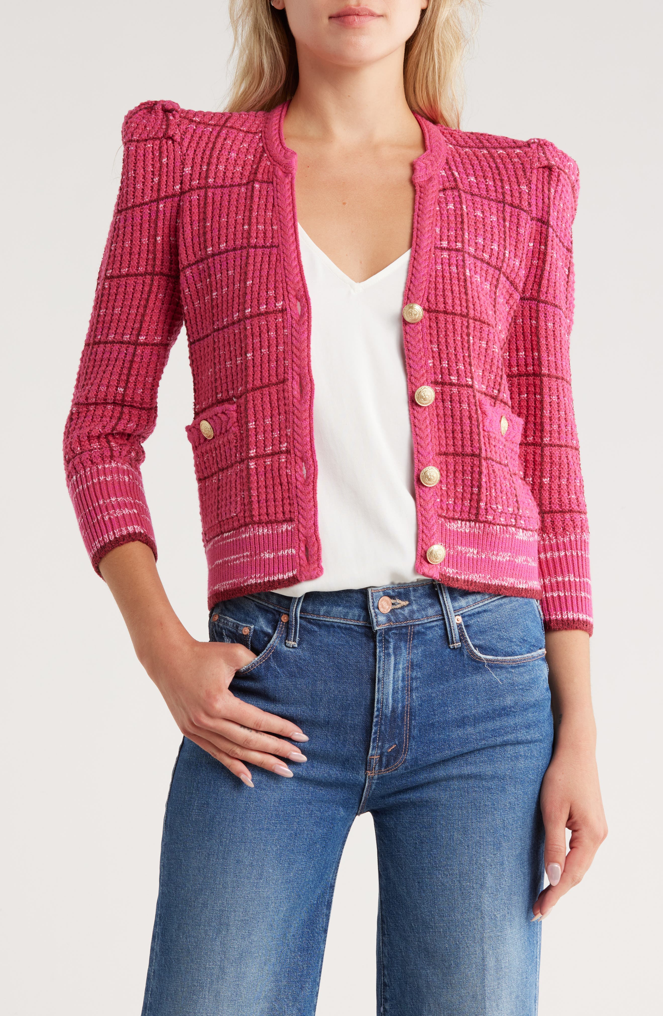 Jenni Puff Shoulder Cardigan - image 1