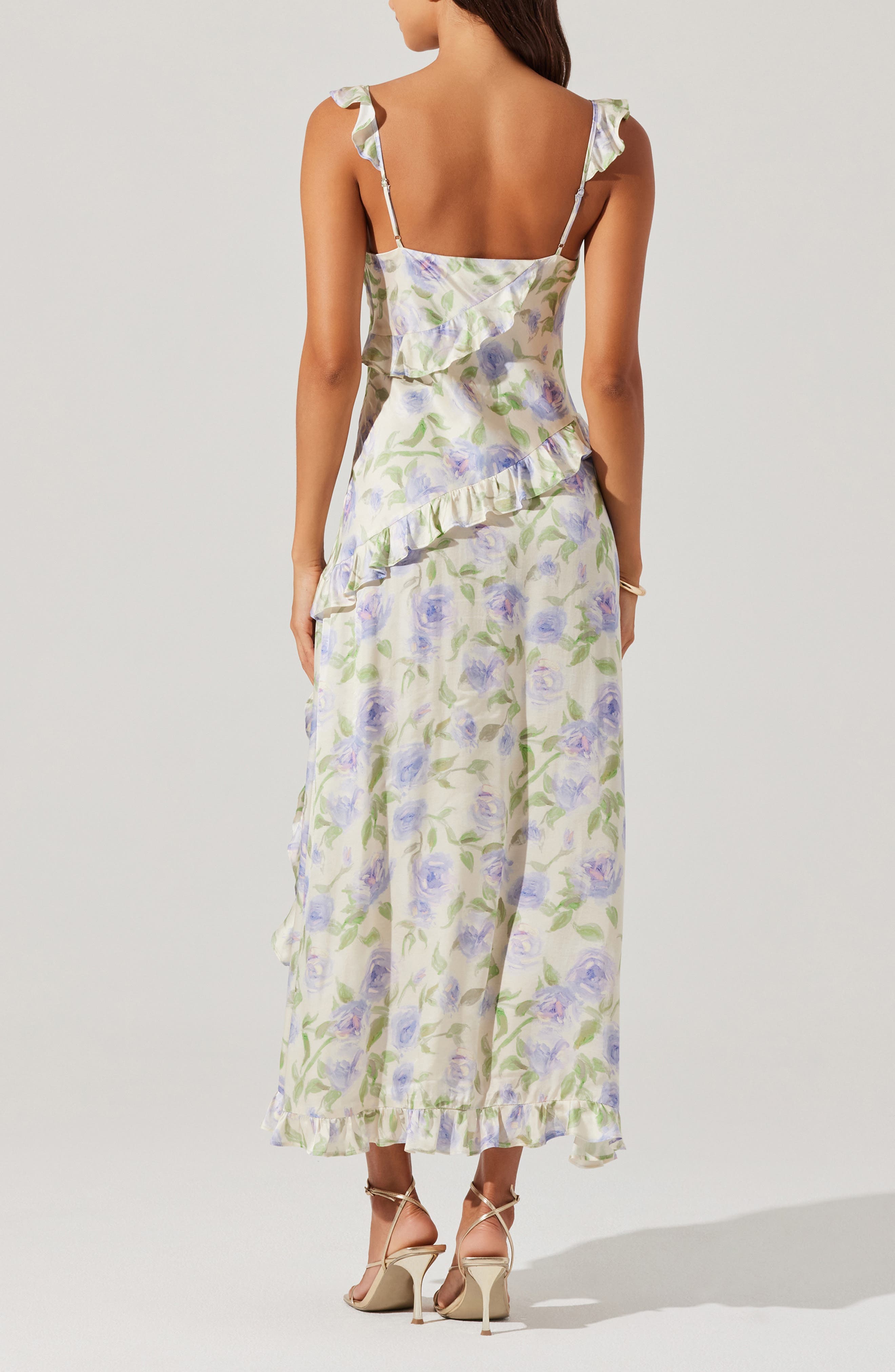 Rosalina Floral Side Slit Dress - image 2